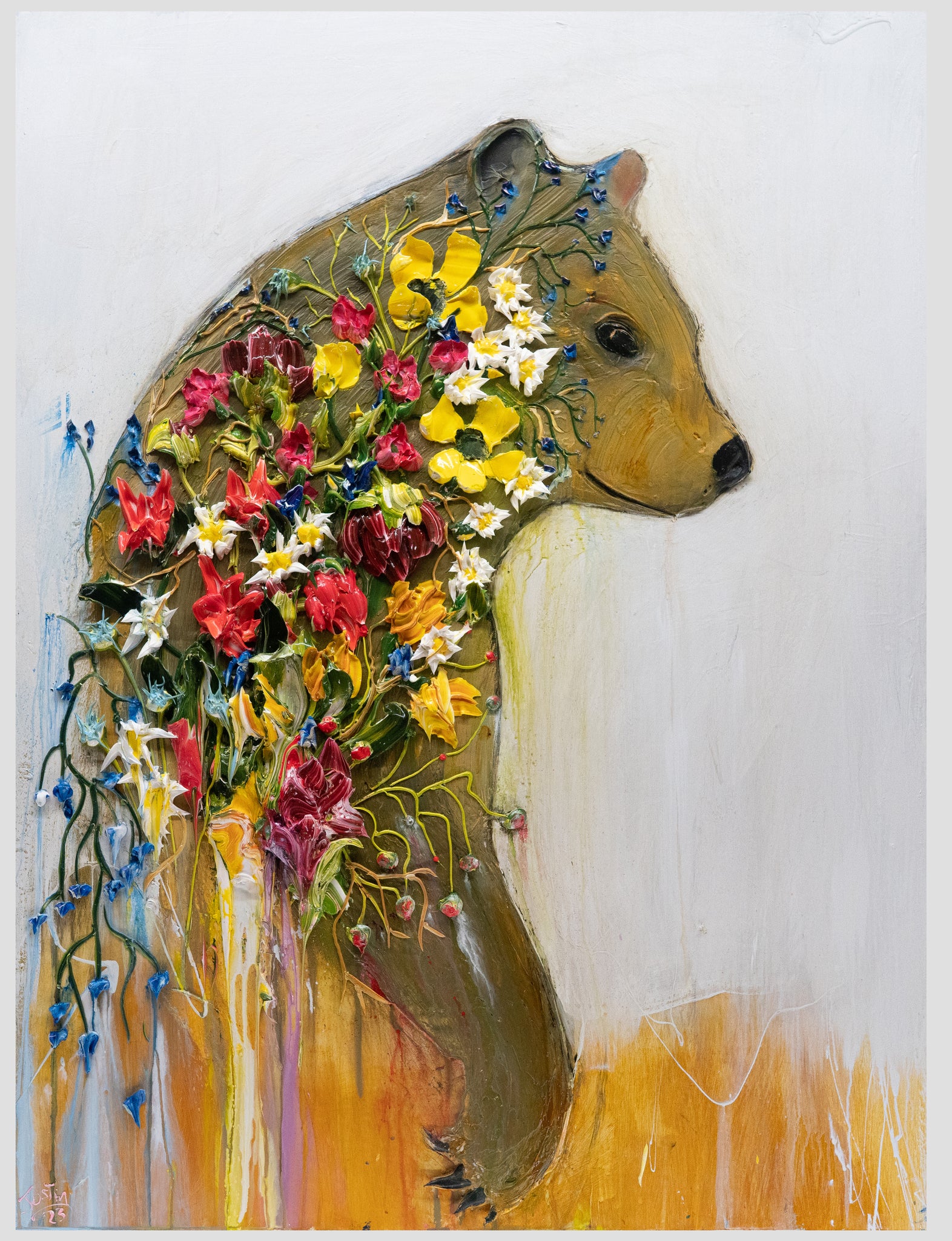 Ikebana Memory of the Golden Bear, 42x56