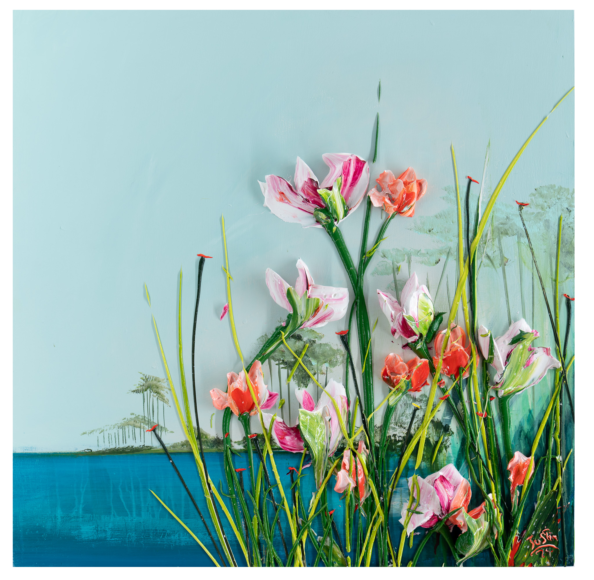 Coastal Floral 03, 36x36 – Justin Gaffrey