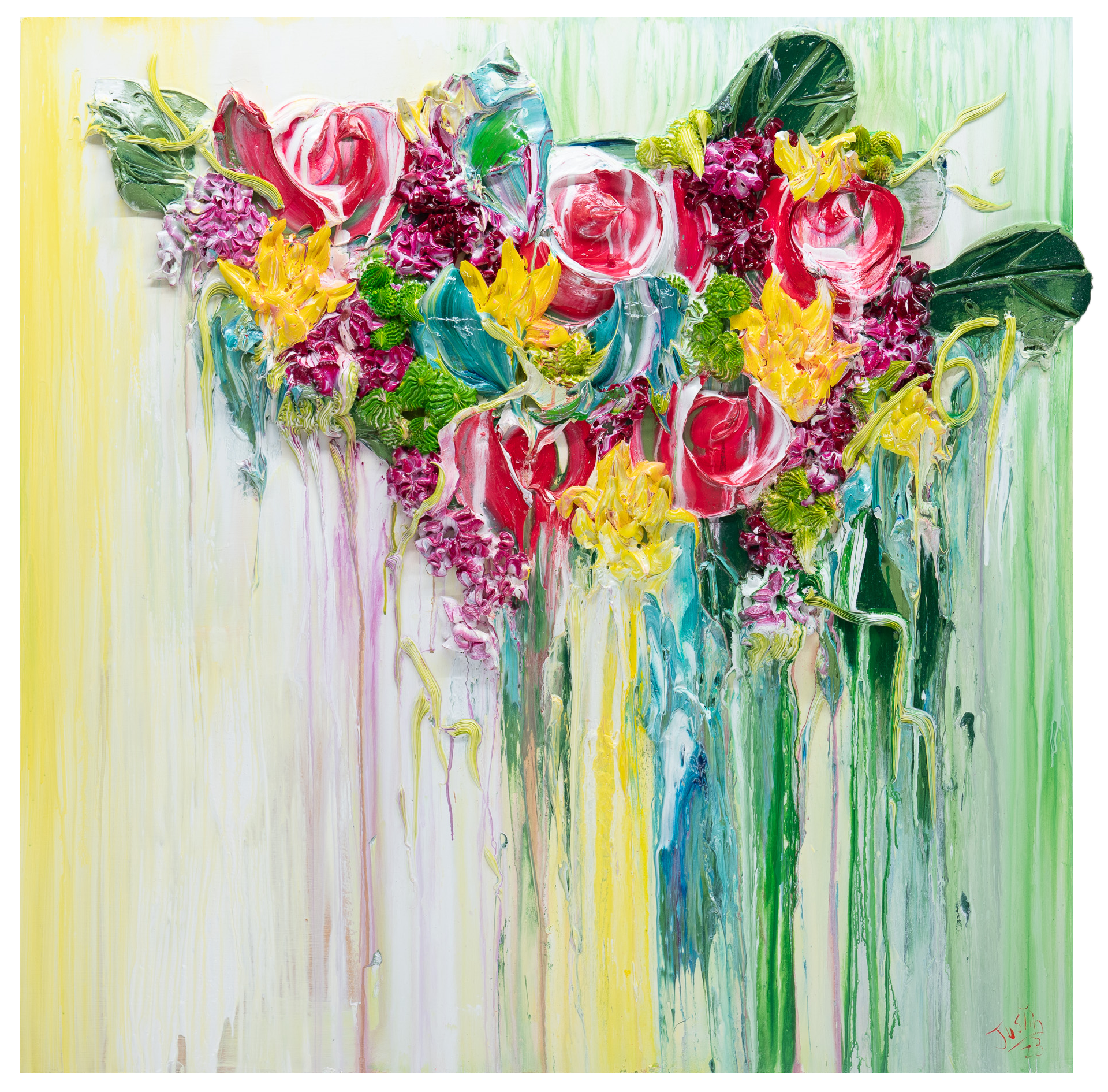 Abstract Floral 01, 48x48 – Justin Gaffrey