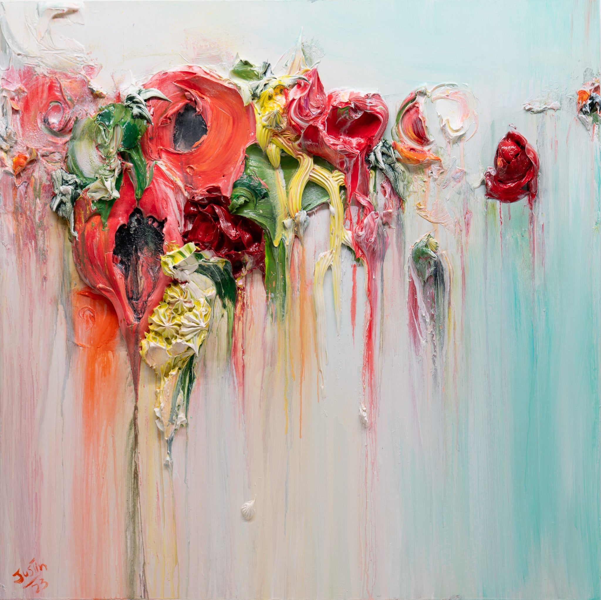 Abstract Floral 07, 36x36 – Justin Gaffrey
