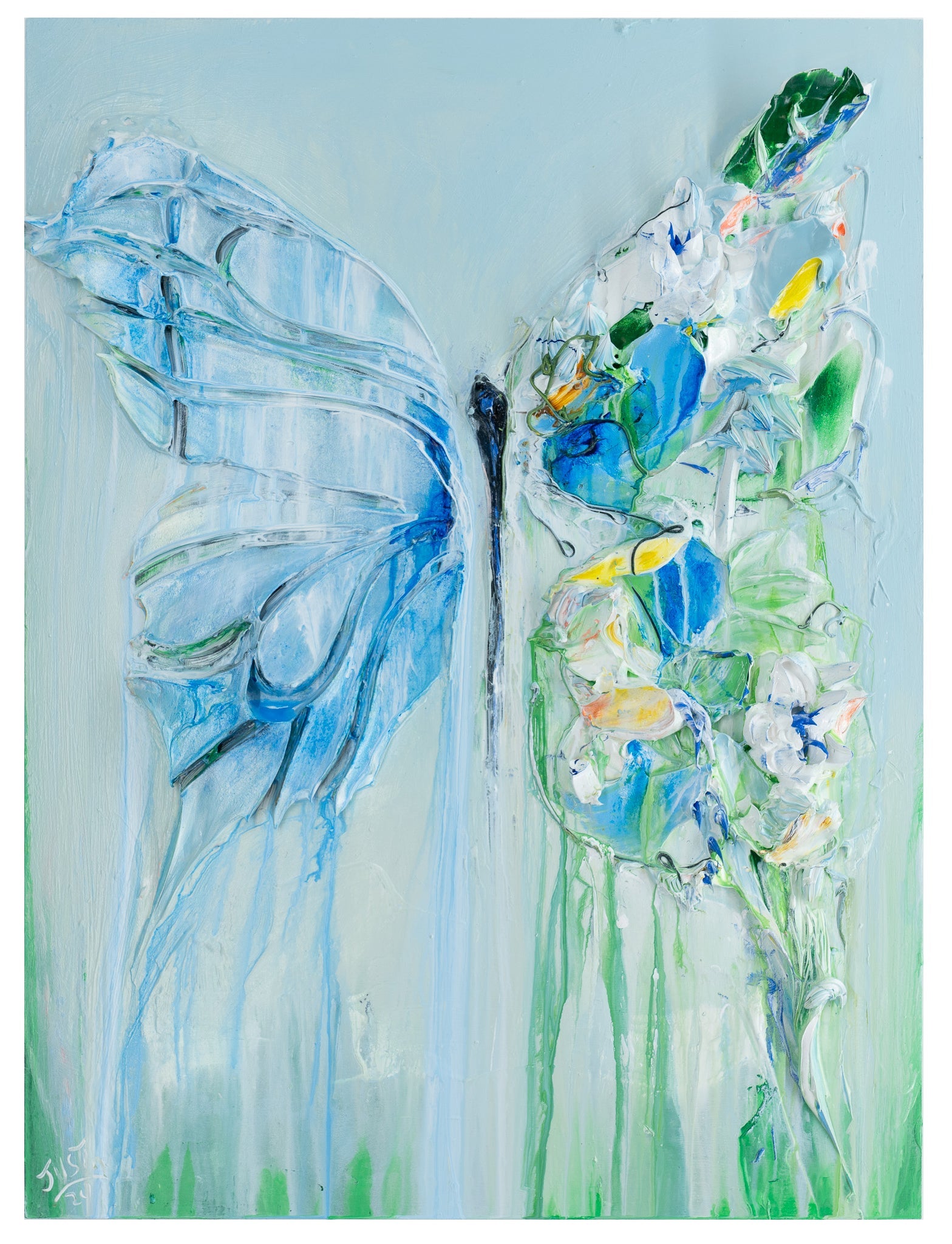 Blue Abstract Butterfly 2, 30x40 – Justin Gaffrey