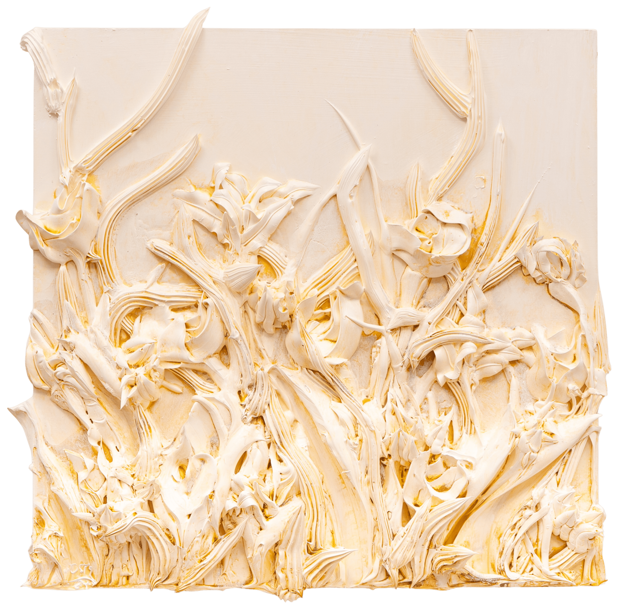 Floral White Mono 24x24 – Justin Gaffrey