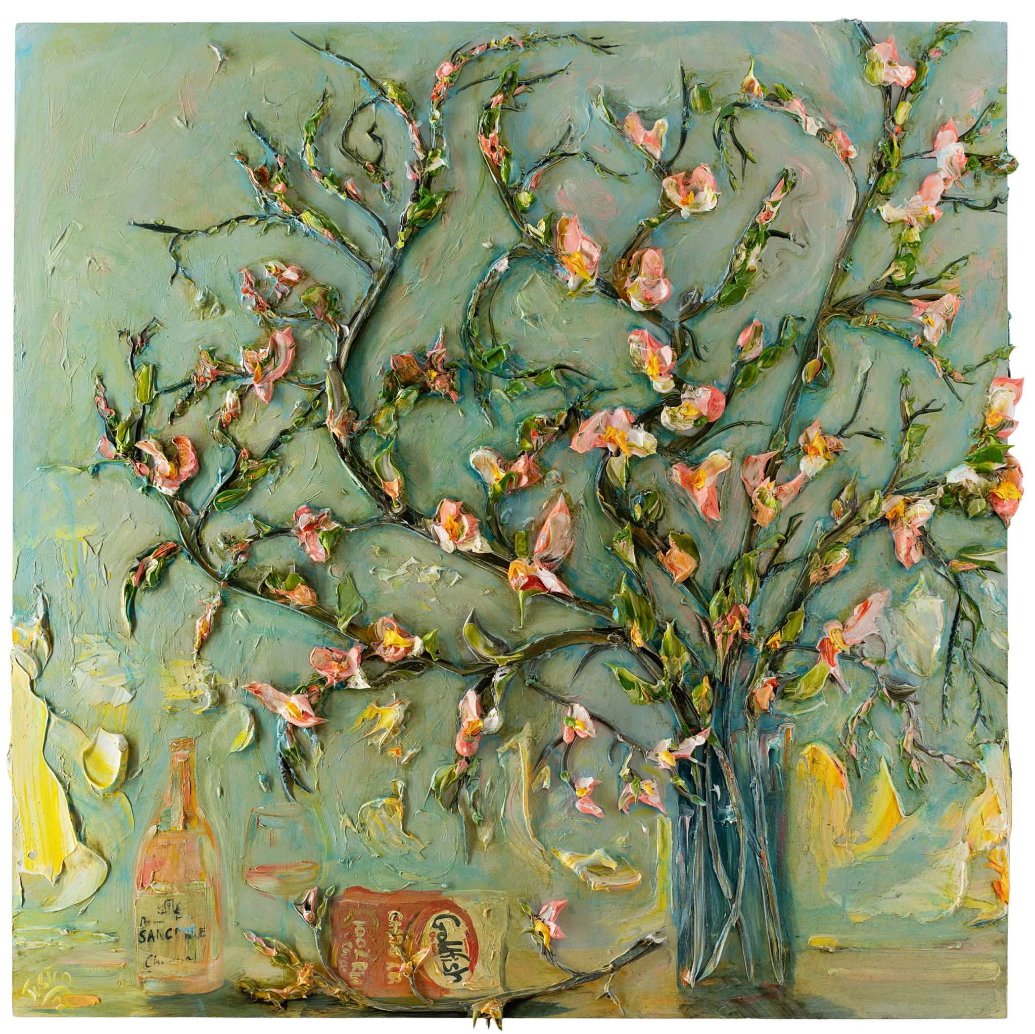 Goldfish Floral Vase Still Life 48x48