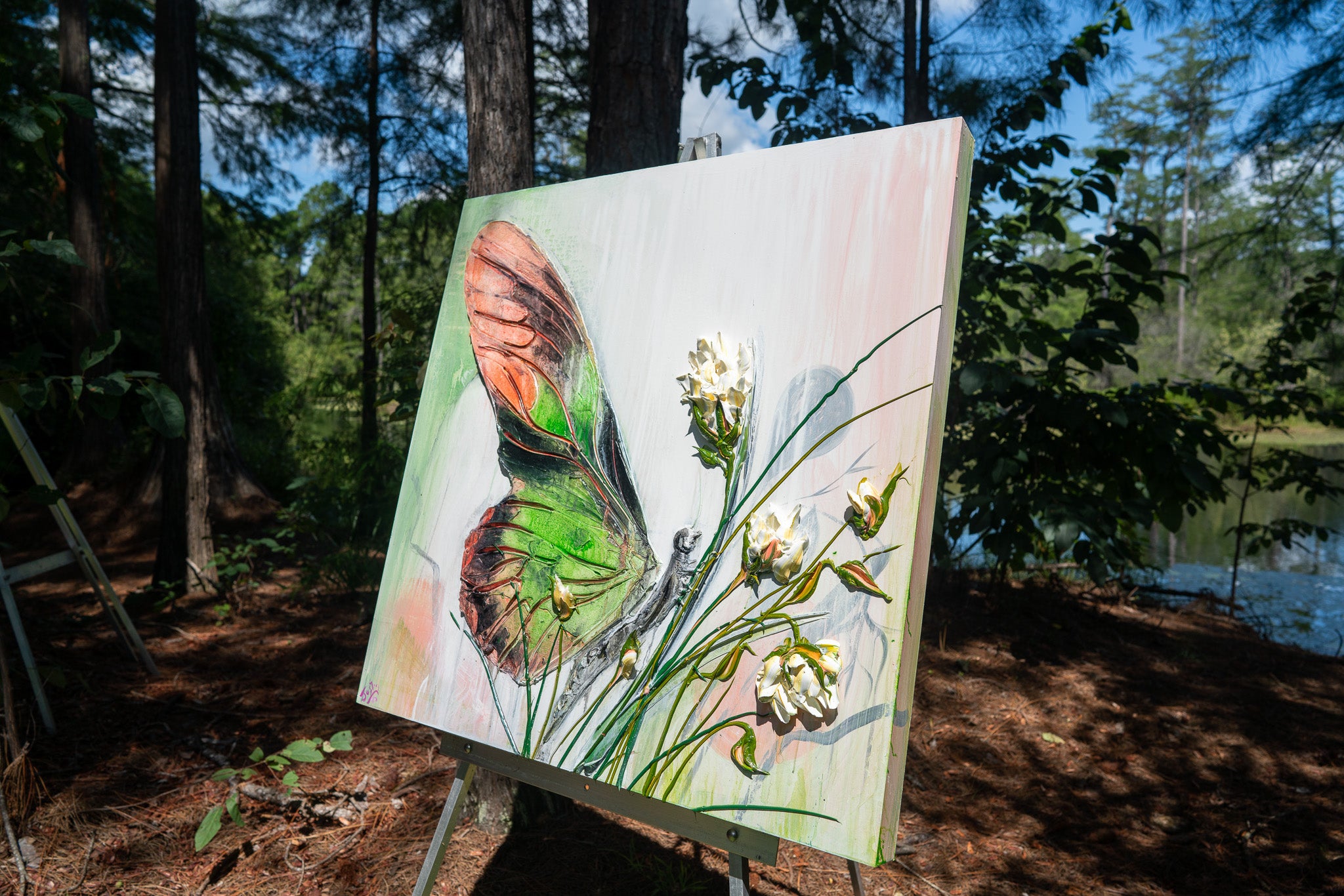Resting Butterfly, 36x36