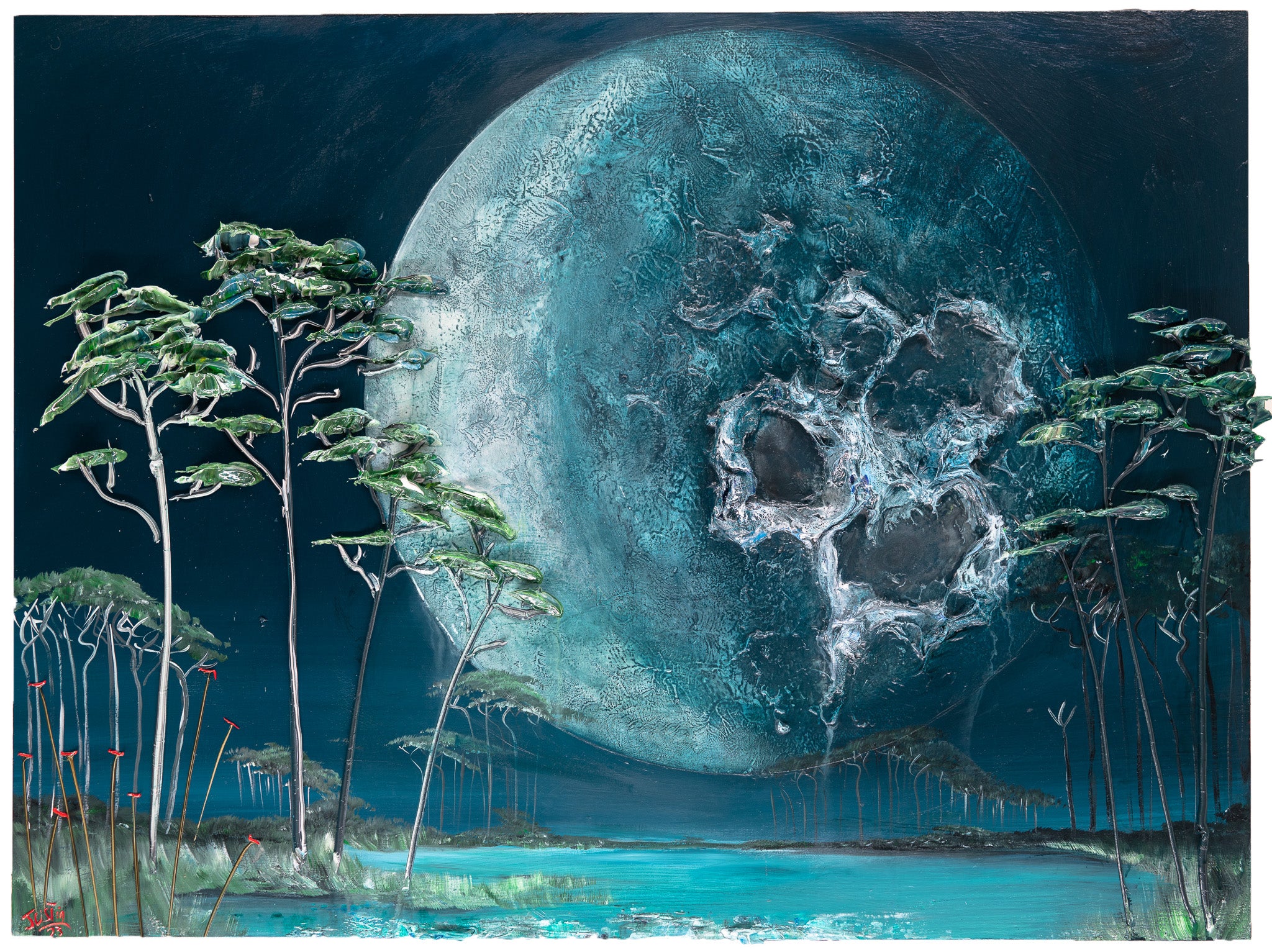 Night Moonscape, 40x30