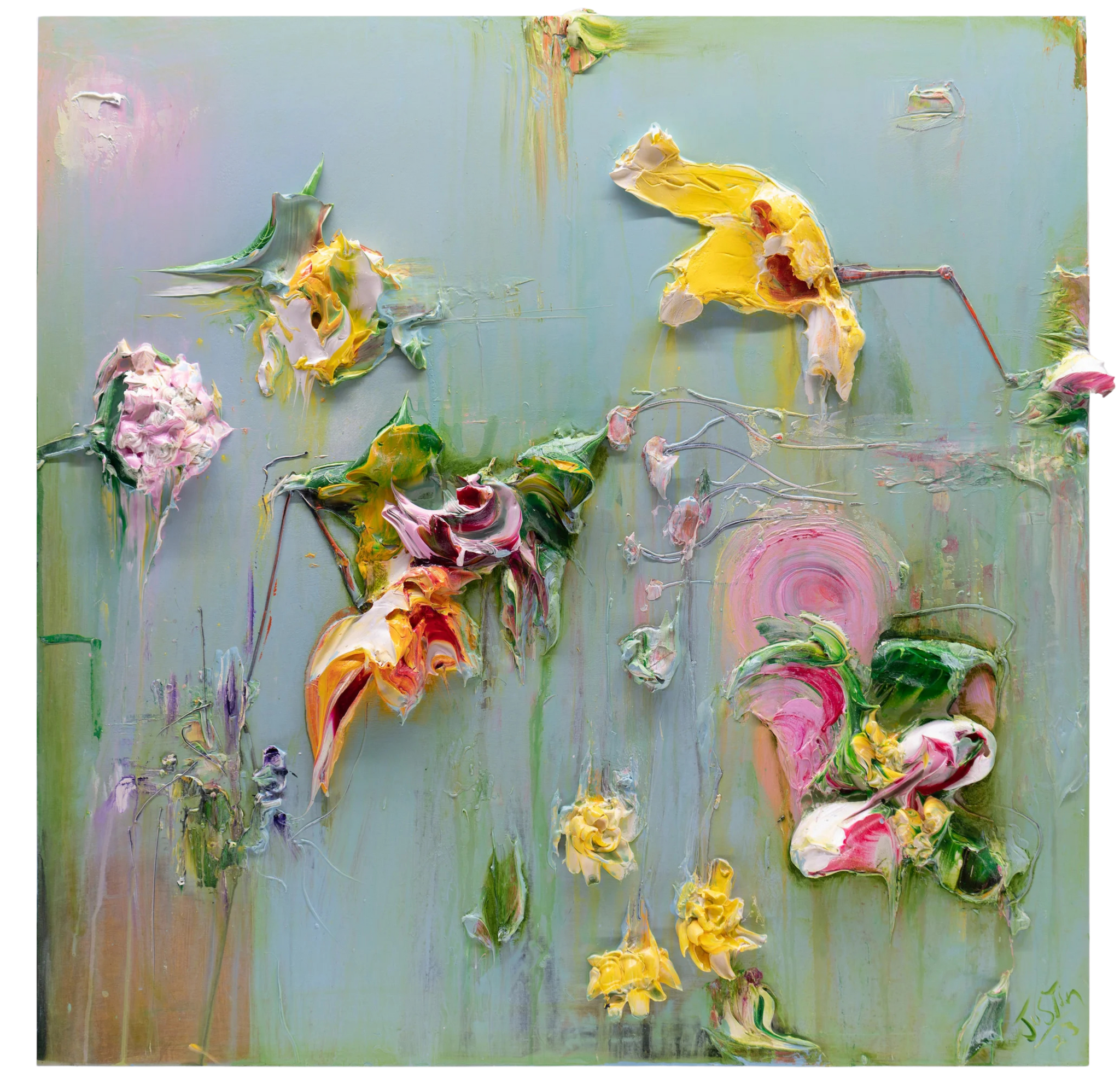 LOT 12 | 1125 AUCTION | ABSTRACT FLORAL 36x36
