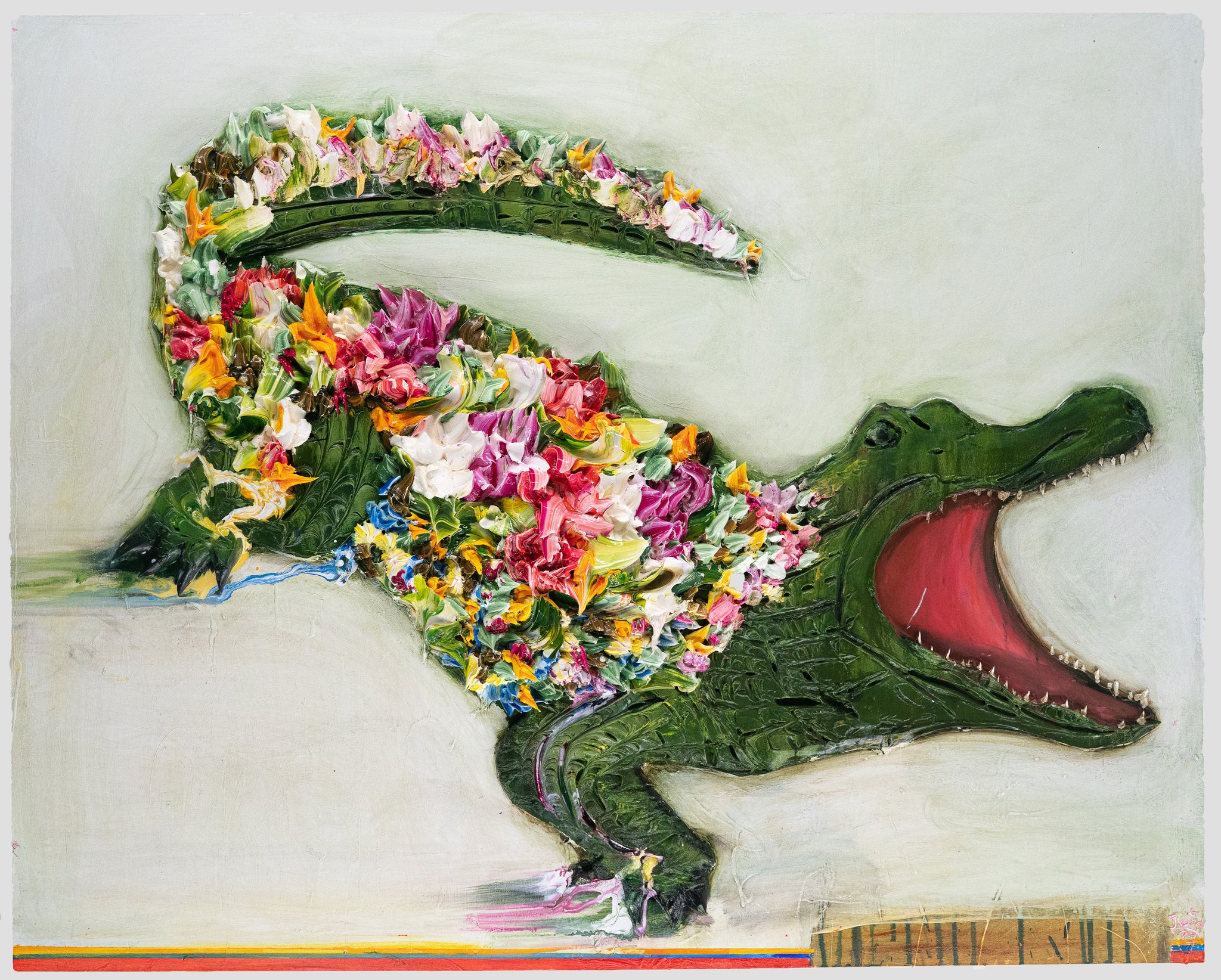 Ikebana I Love Alligators,  60x48