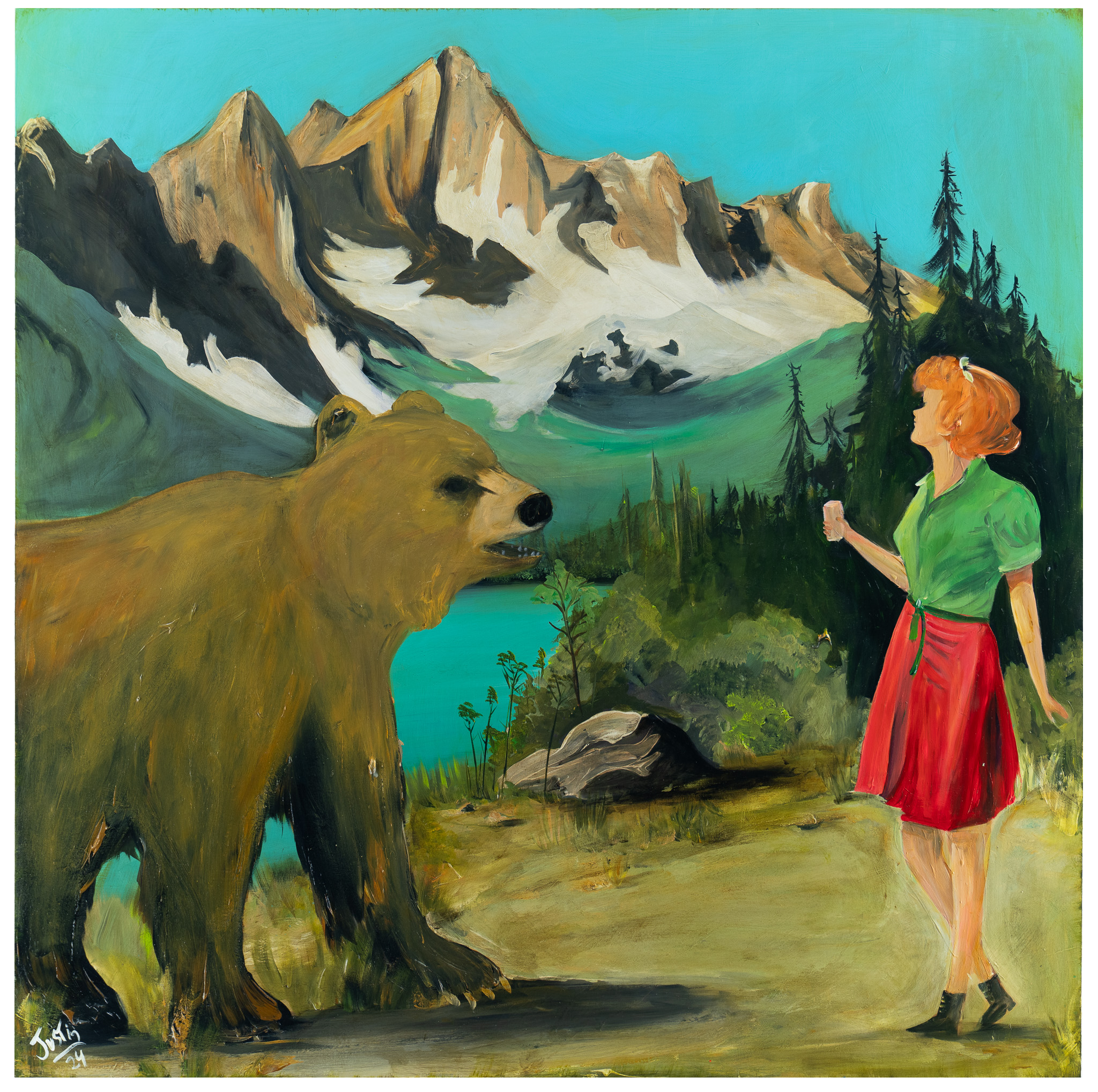 She Chose the Bear, 48x48