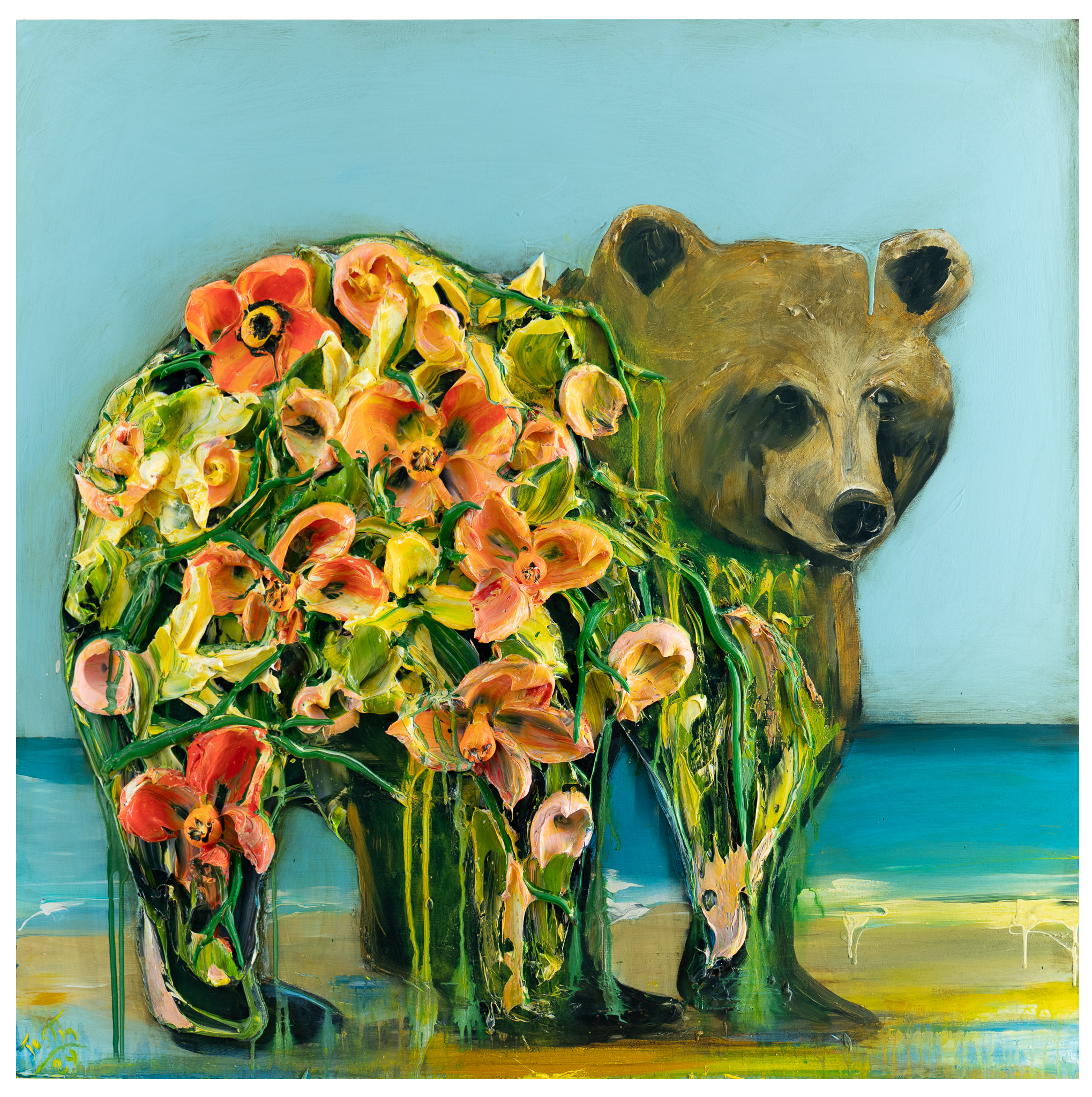 Ikebana Bear 13, 48x48