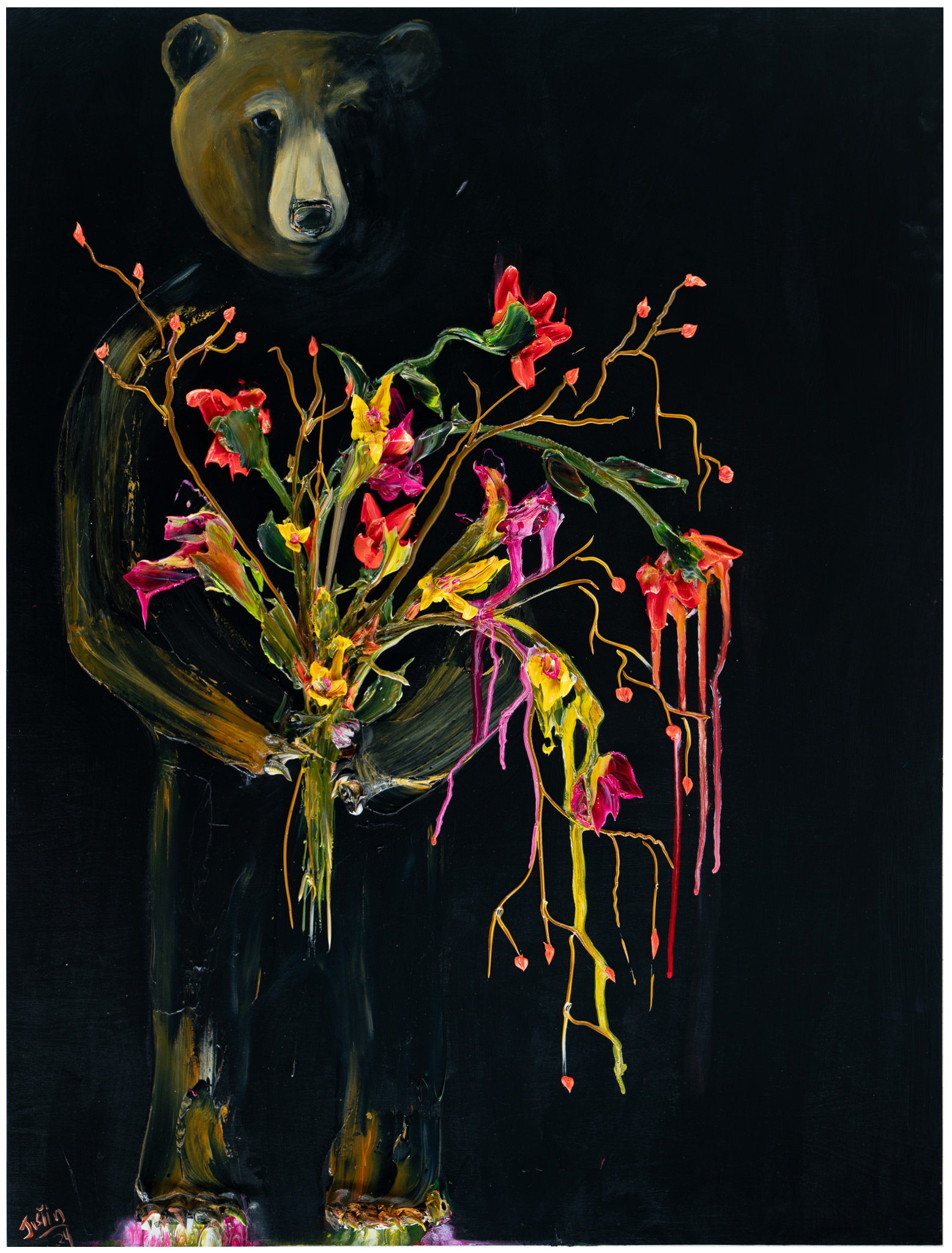 Ikebana Bear 14, 36x48