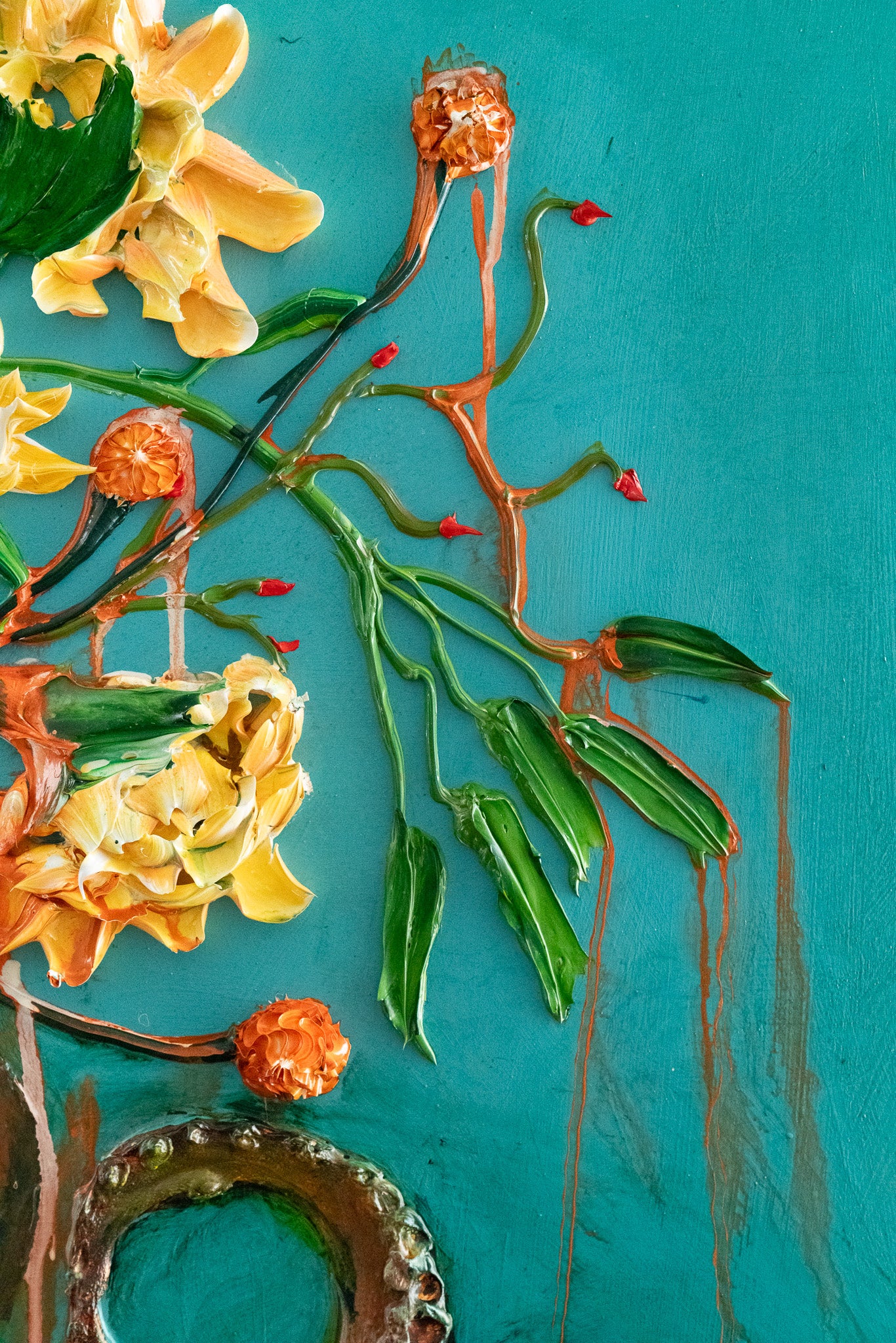 Still Life Ikebana Octopus, 36x48 – Justin Gaffrey