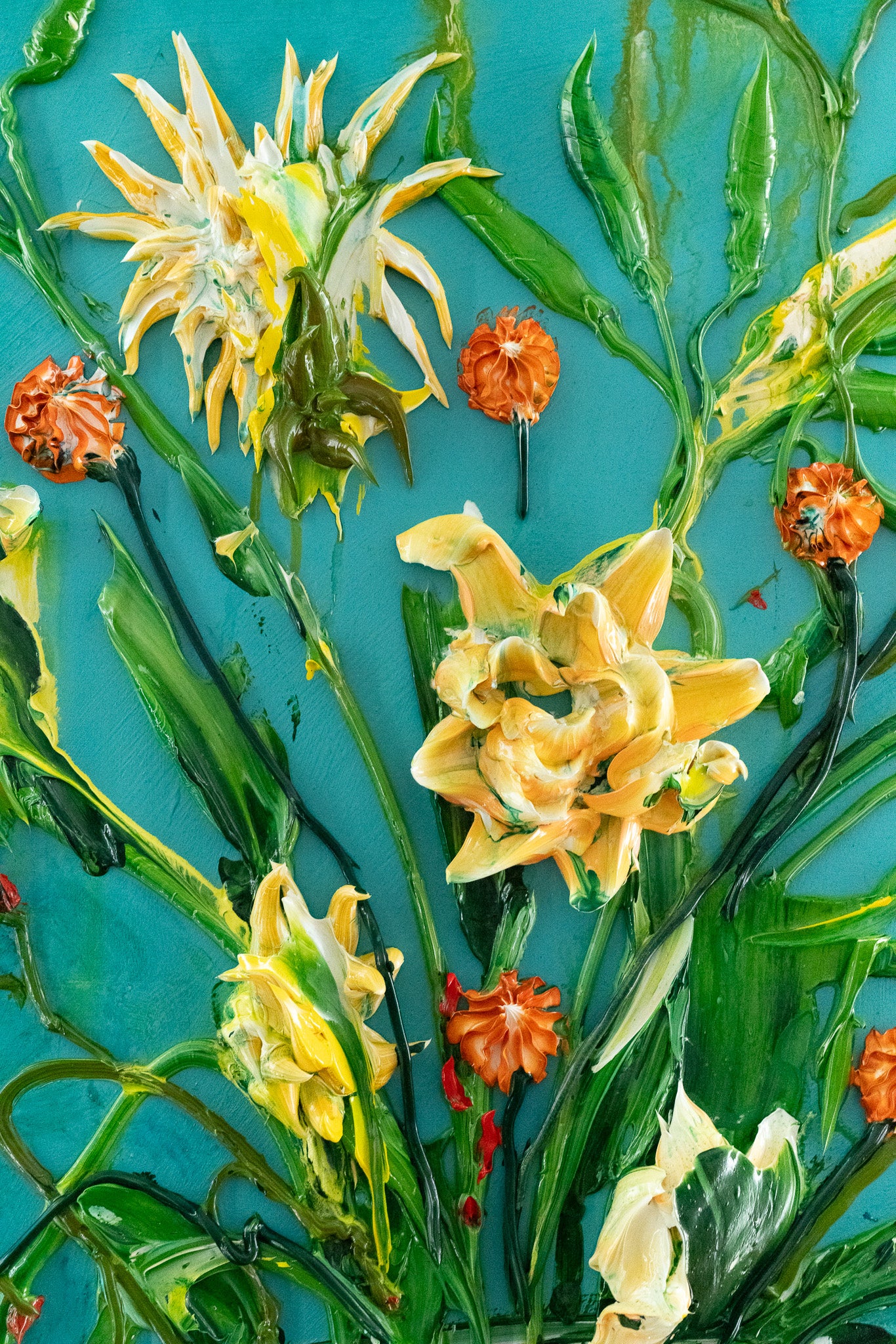 Still Life Ikebana Octopus, 36x48 – Justin Gaffrey