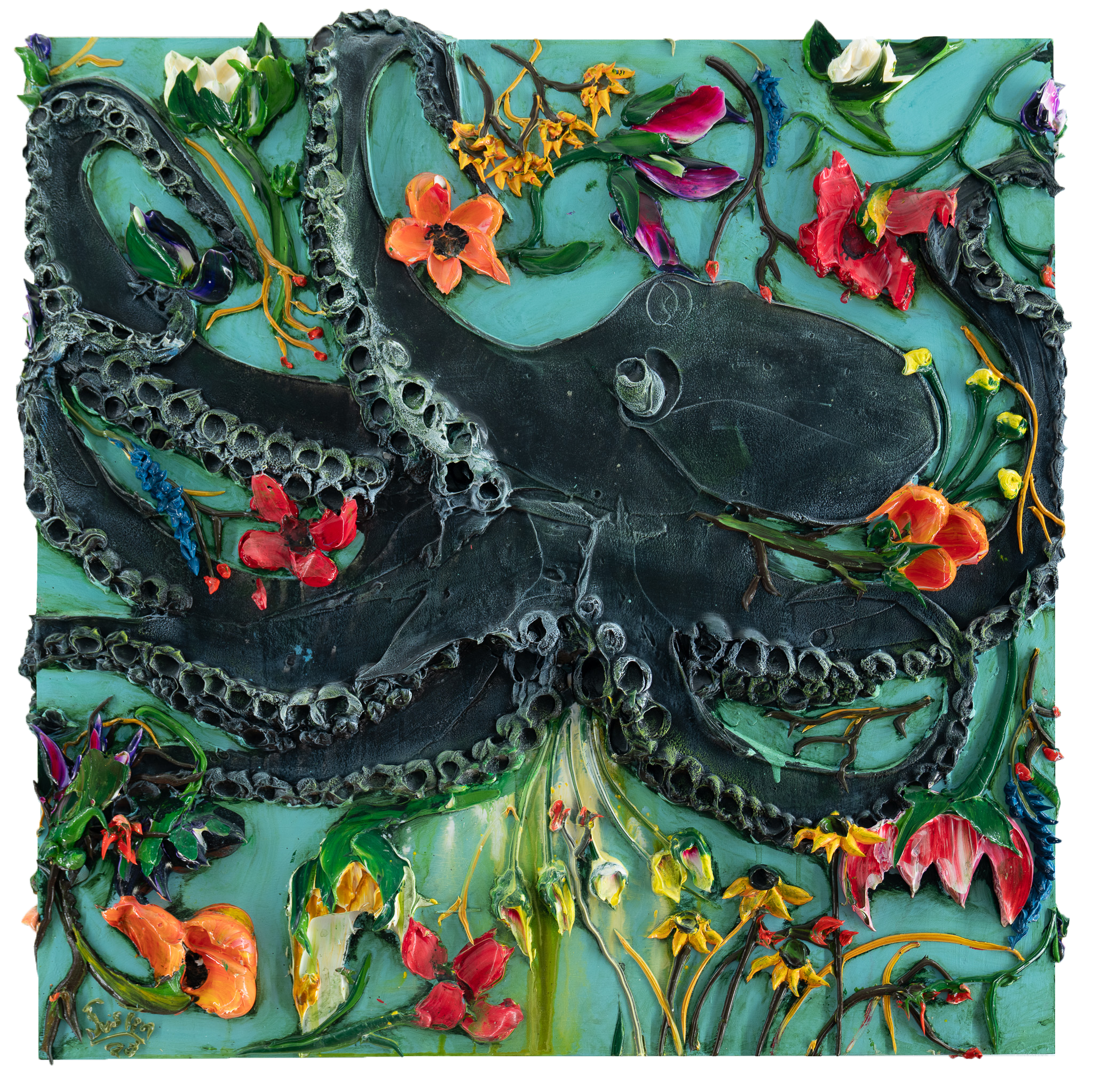 Ikebana Octopus 03, 36x36