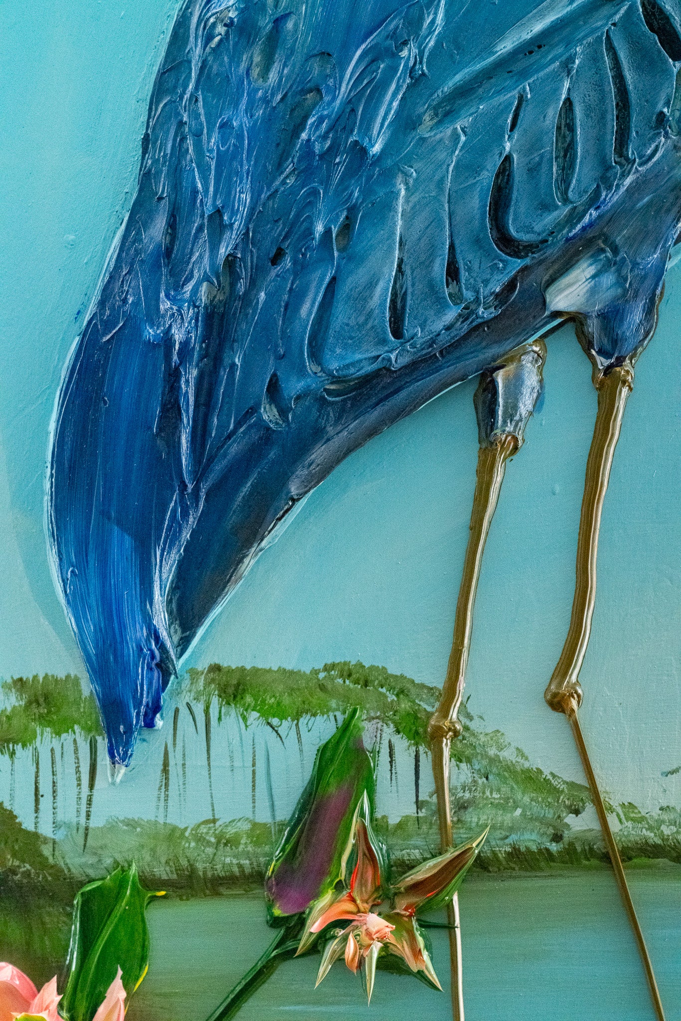 Heron and Vase, 36x36