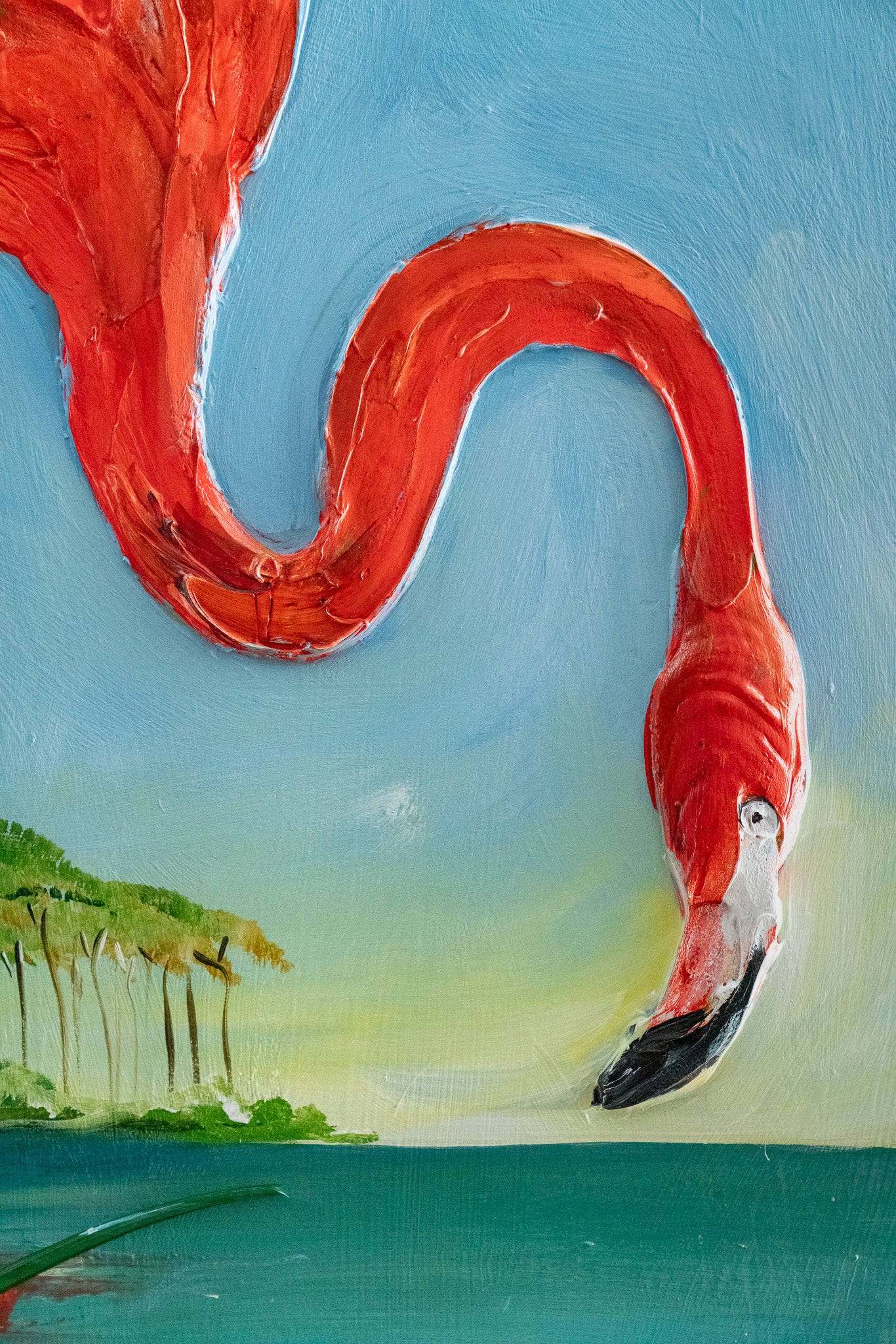 Flamingo Feeds, 30x40