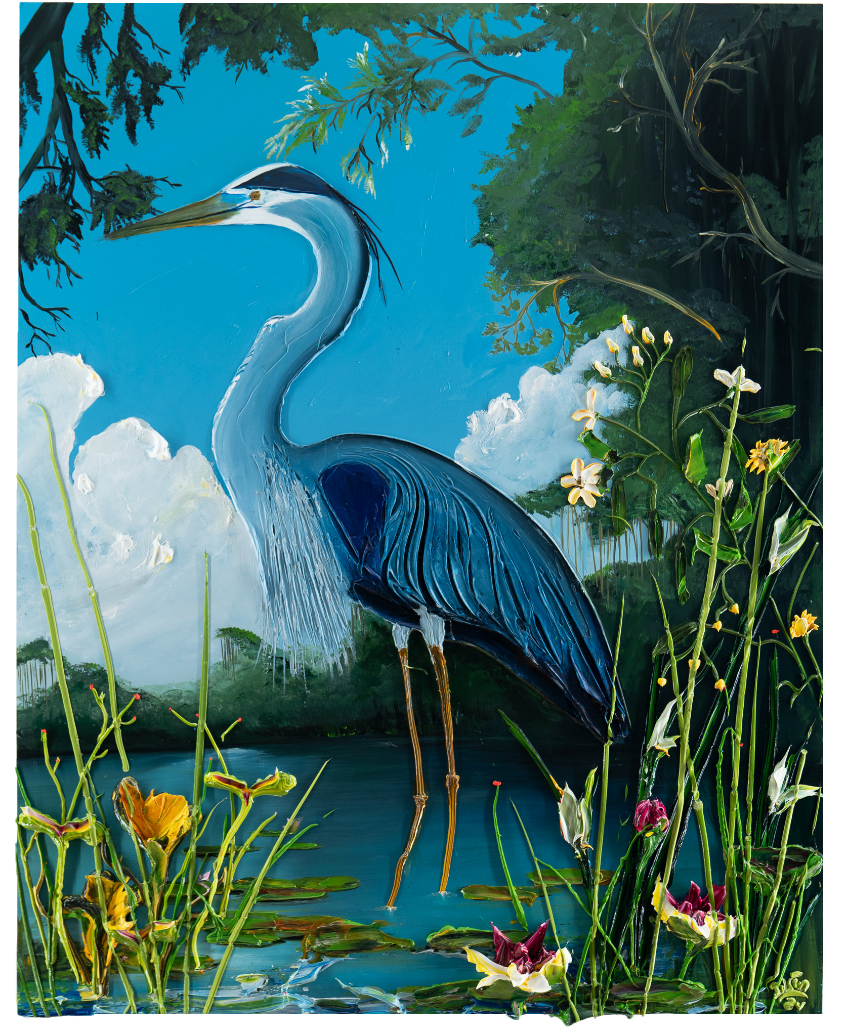 Great Blue Heron, 48x60