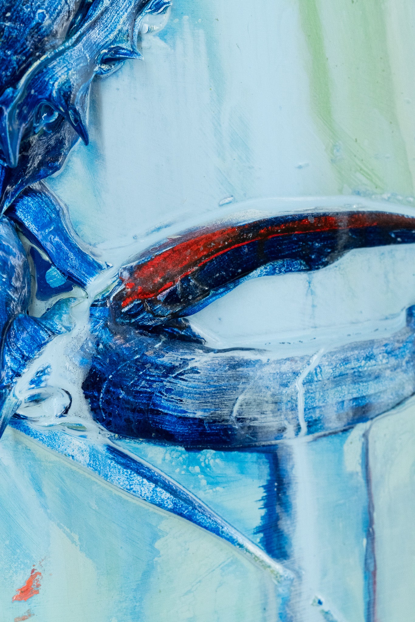 Blue Crab, Magnolia, Strawberry, 30x40