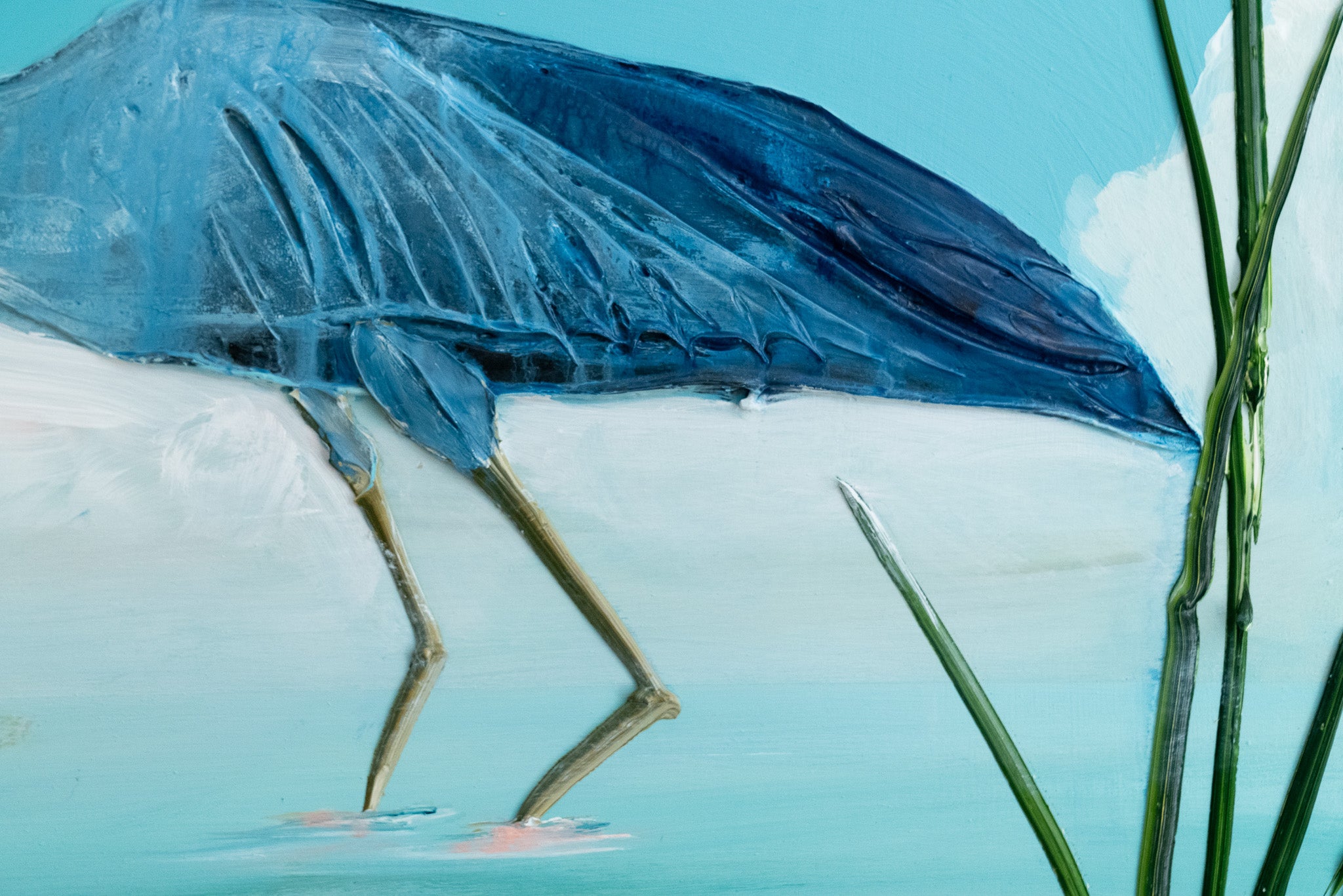 Wading Heron, 40x30