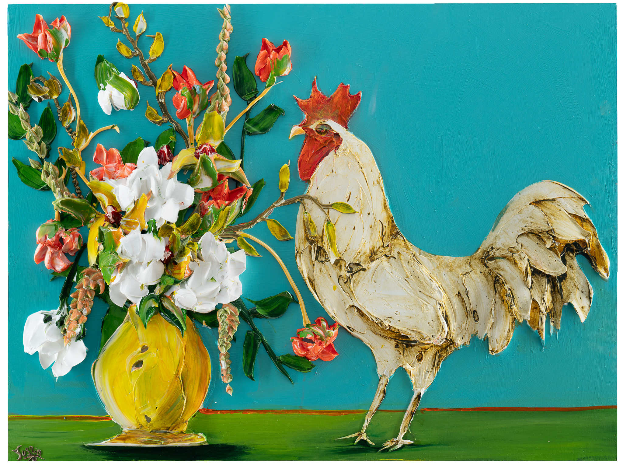 Still Life Rooster, 40x30