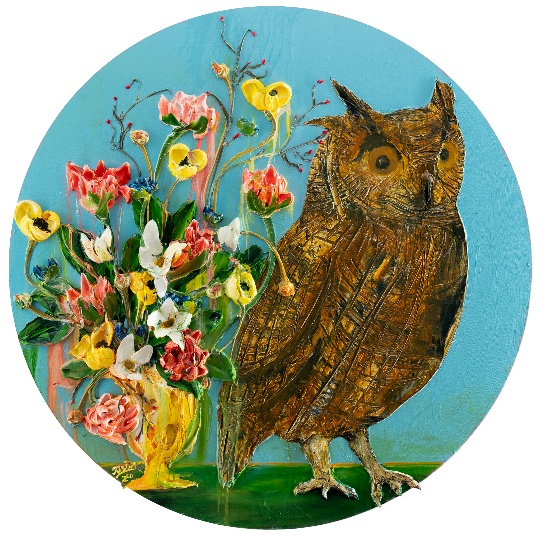 Owl and Vase, 48x48