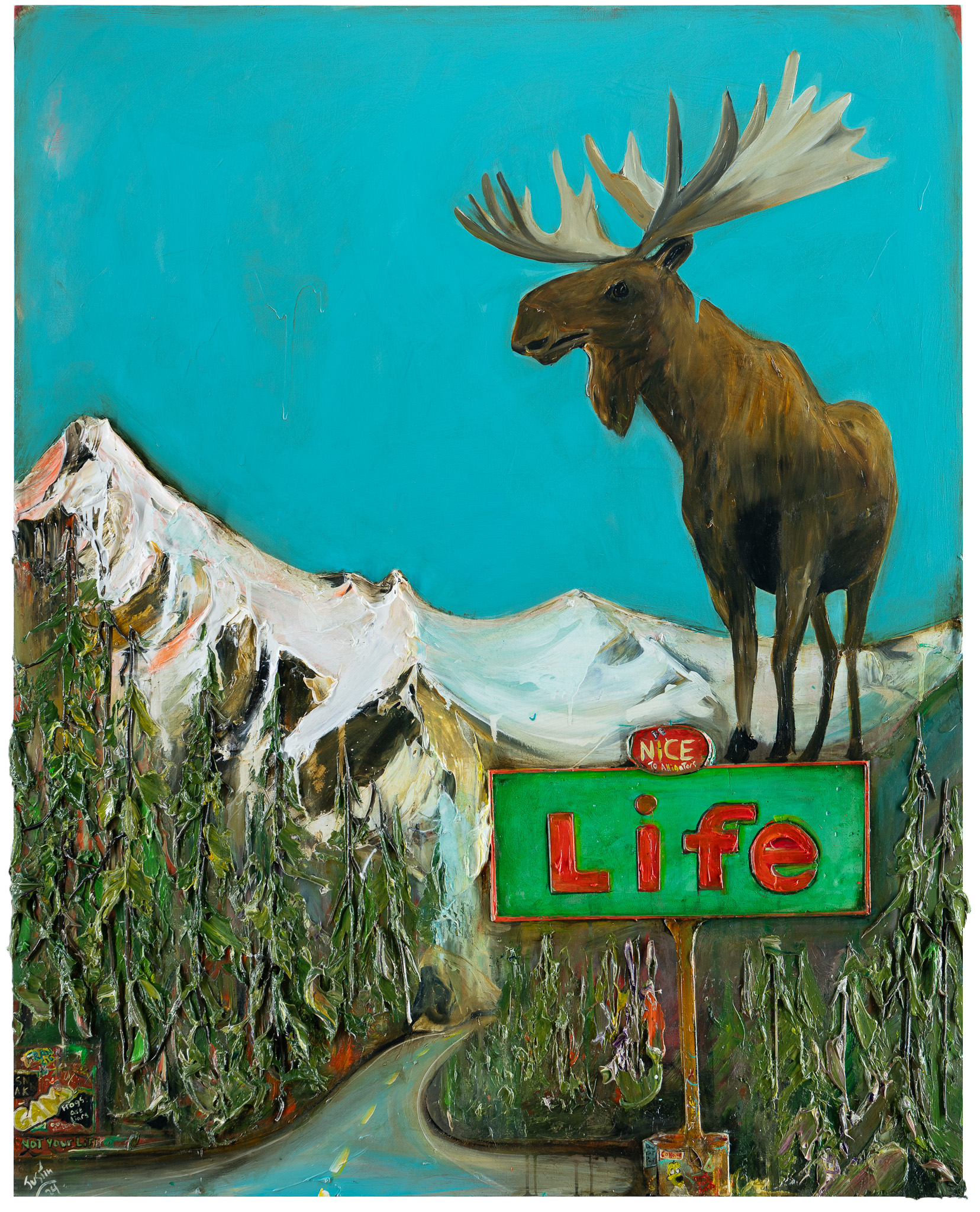 Moose Life, 48x60