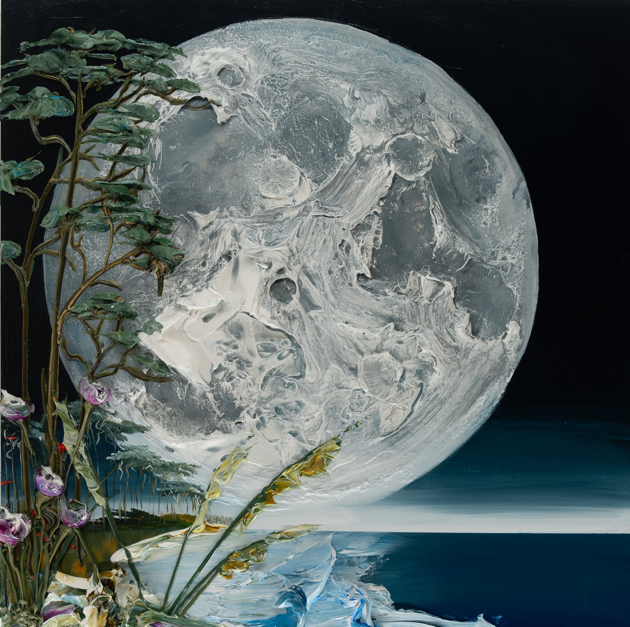 The Moon Floats Light.  01, 36x36