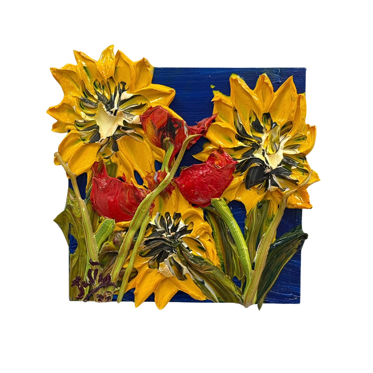 02 SUNFLOWER SMALL 12X12 | DECK THE WALLS 1125