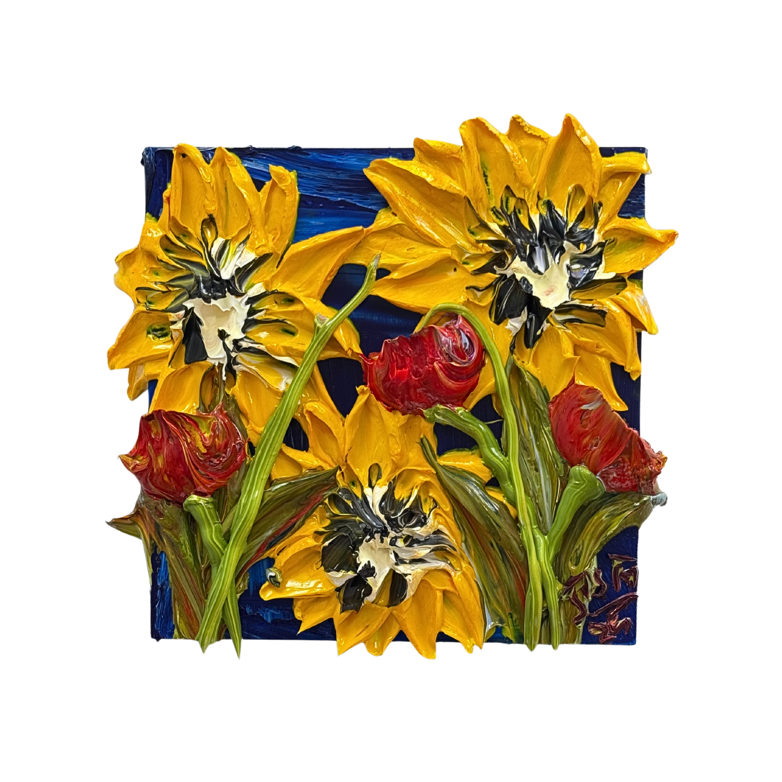 03 SUNFLOWER SMALL 12X12 | DECK THE WALLS 1125