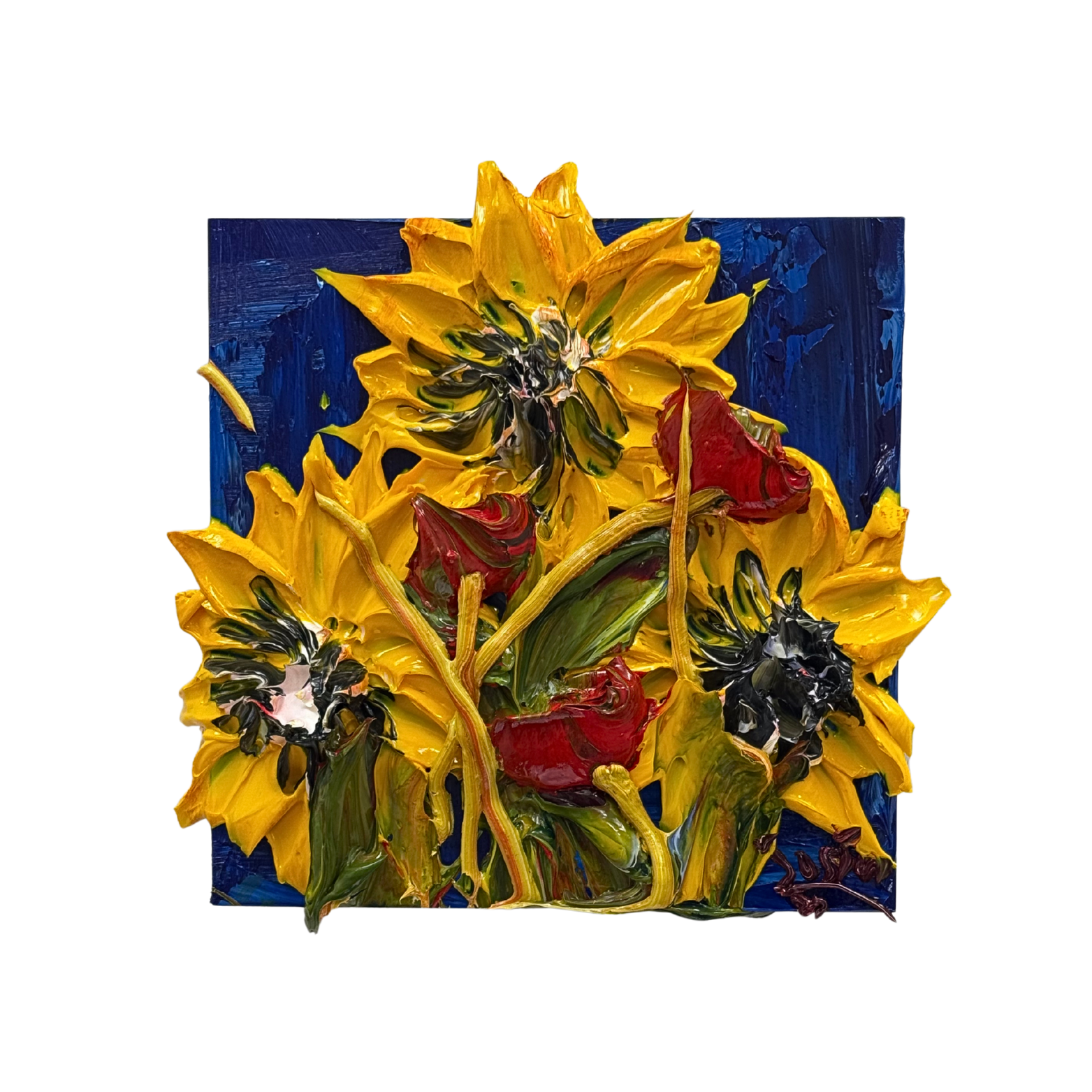 06 SUNFLOWER SMALL 12X12 | DECK THE WALLS 1125