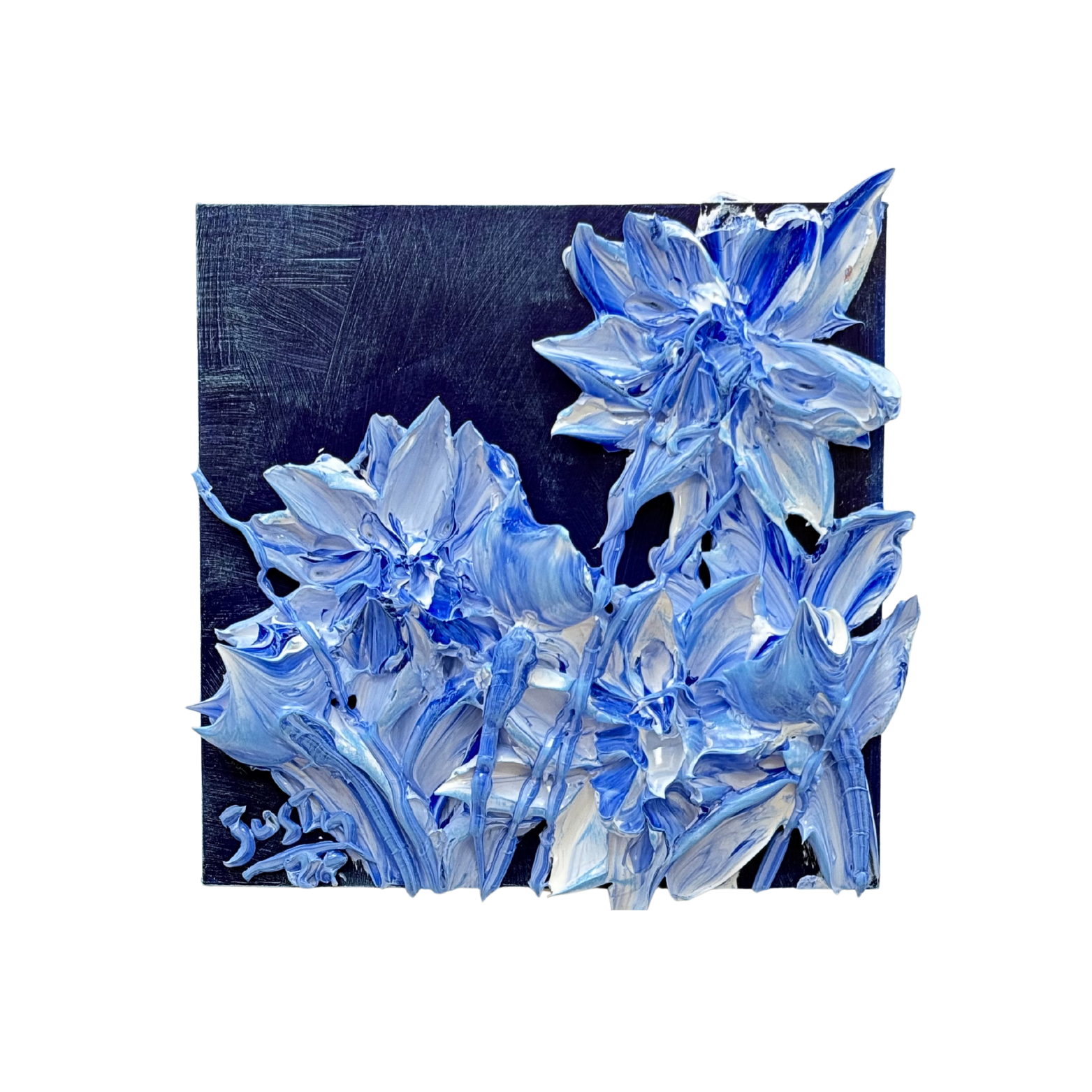 10 BLUE SUNFLOWER SMALL 12X12 | DECK THE WALLS 1125