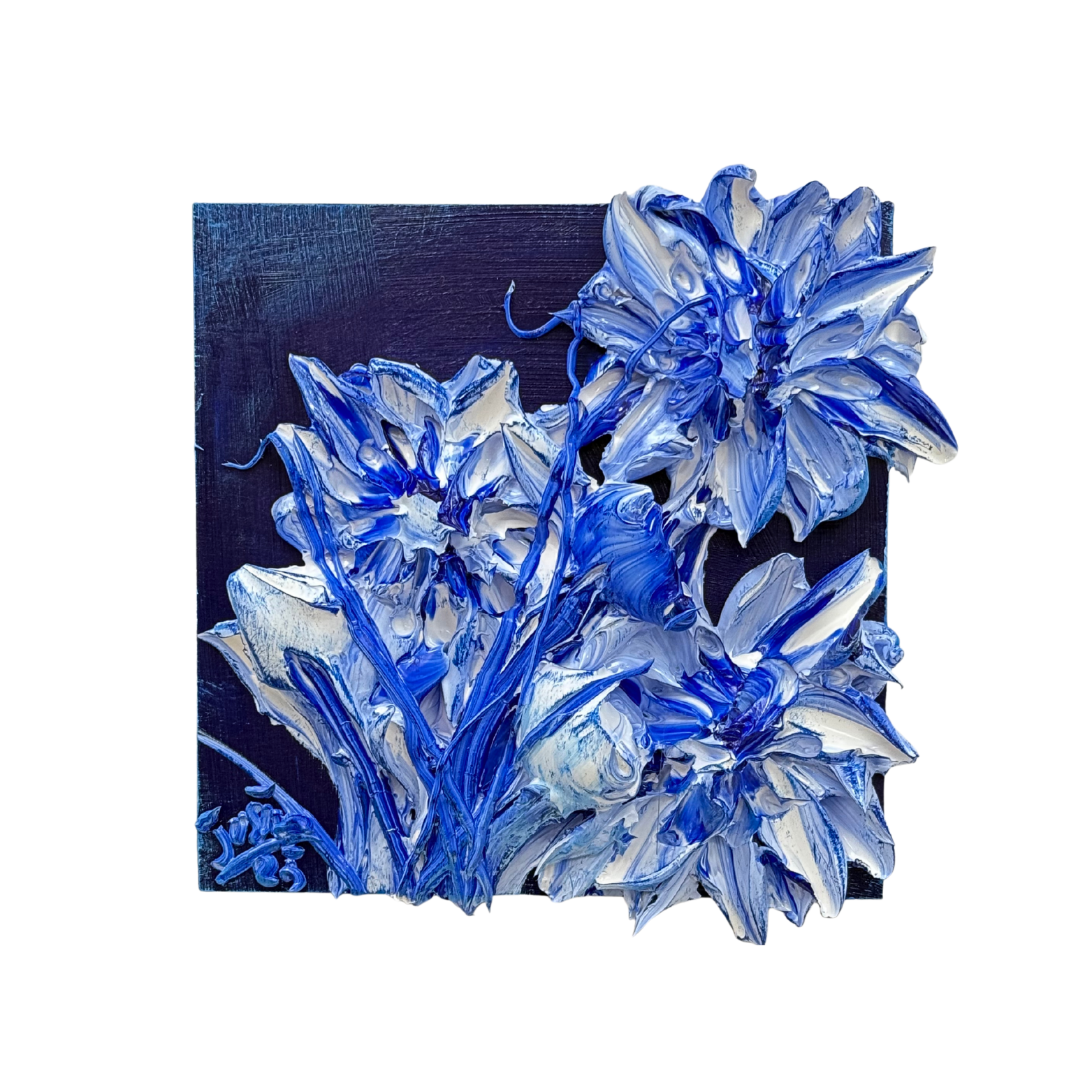 11 BLUE SUNFLOWER SMALL 12X12 | DECK THE WALLS 1125