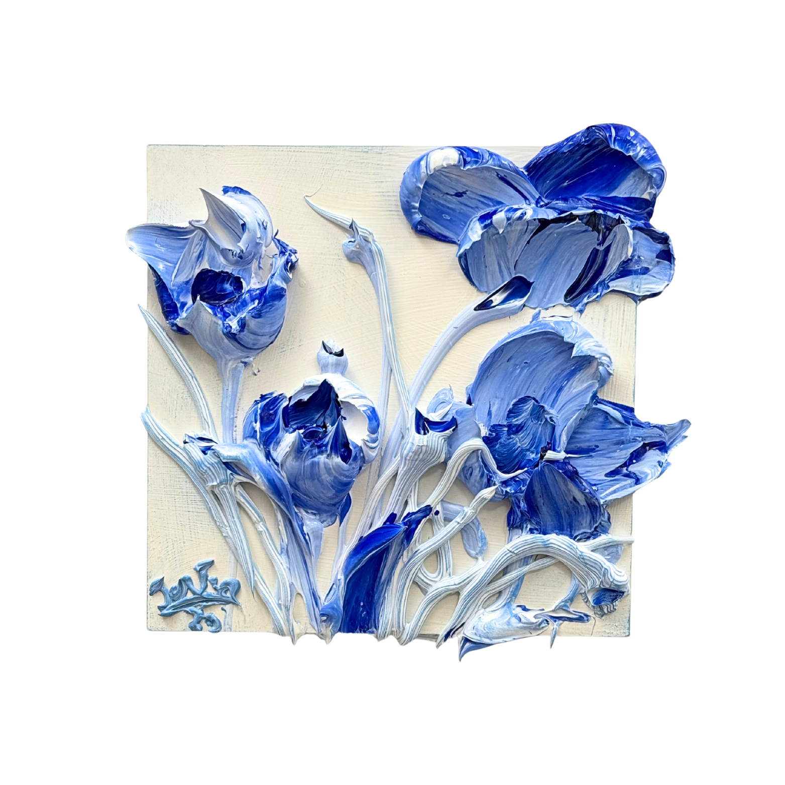 12 BLUE FLORAL SMALL 12X12 | DECK THE WALLS 1125