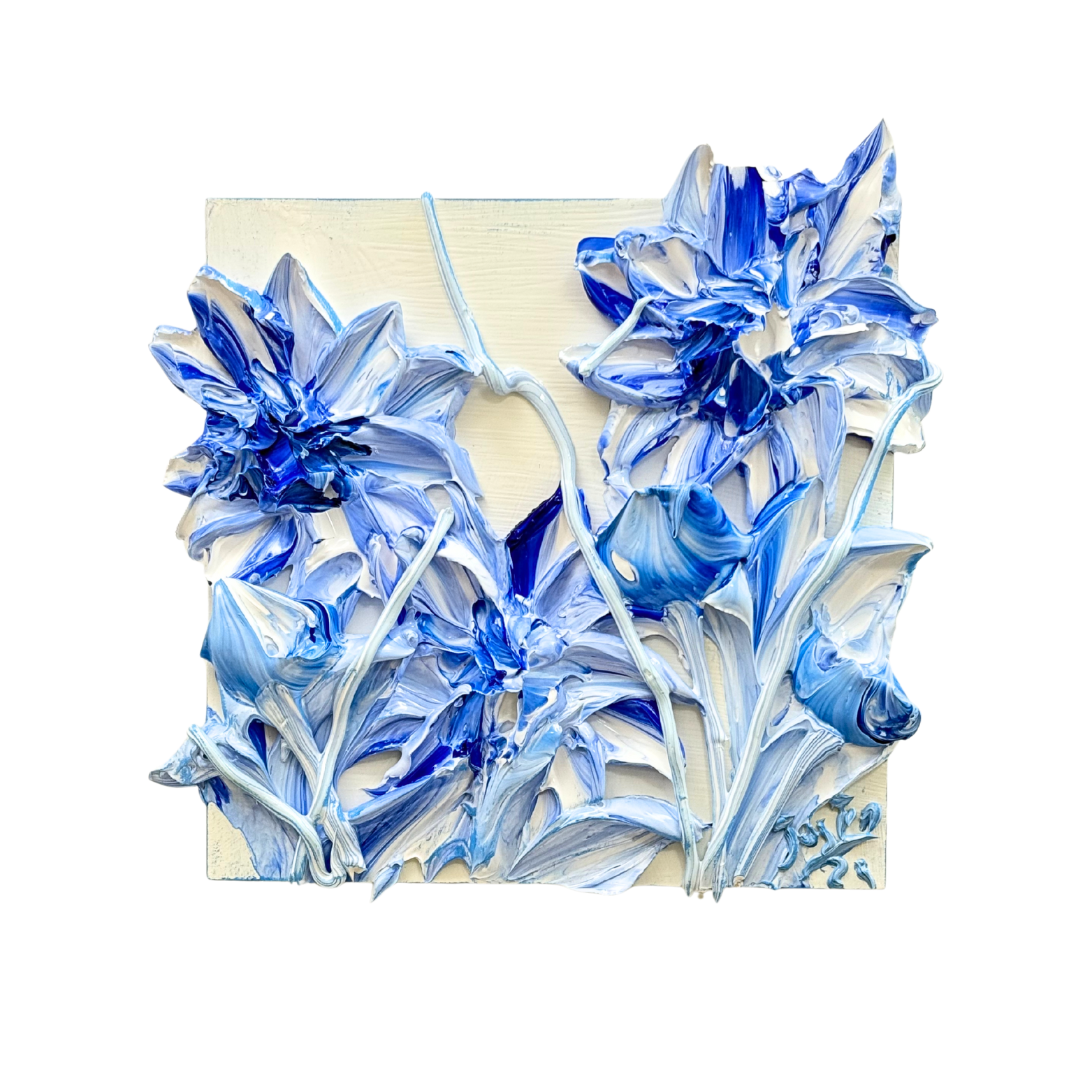 13 BLUE SUNFLOWER SMALL 12X12 | DECK THE WALLS 1125