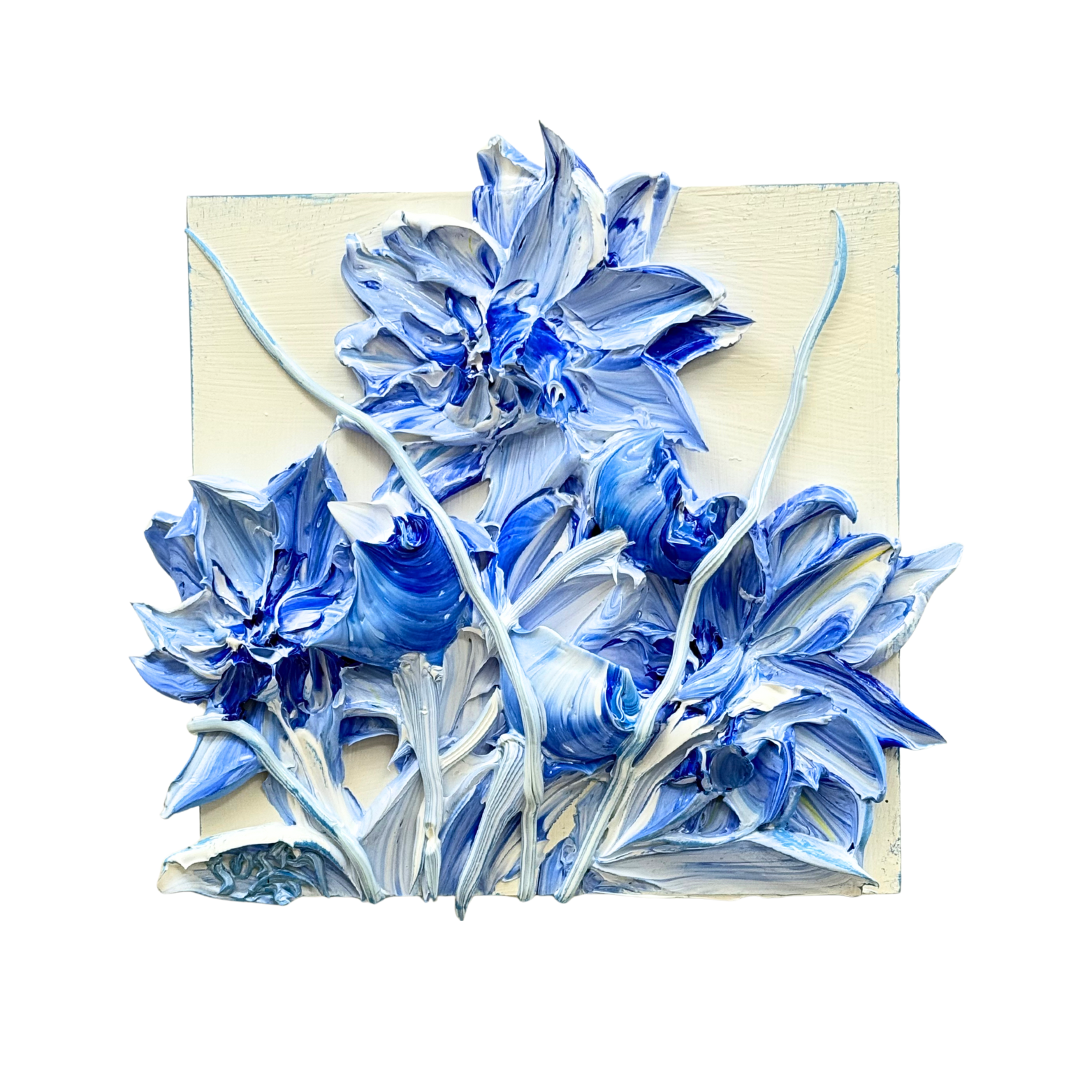 14 BLUE SUNFLOWER SMALL 12X12 | DECK THE WALLS 1125