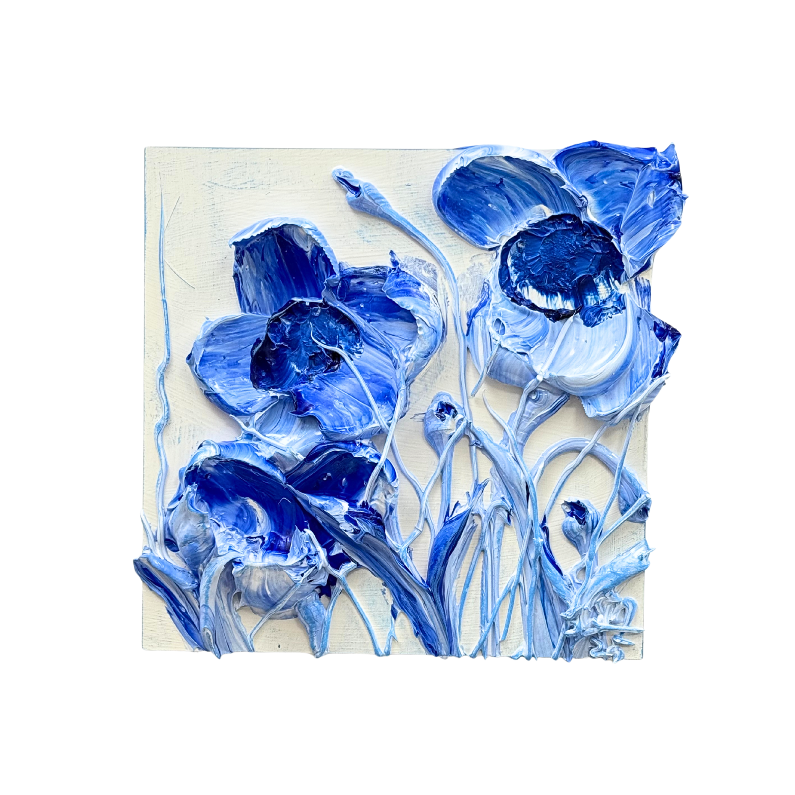 15 BLUE FLORAL SMALL 12X12 | DECK THE WALLS 1125