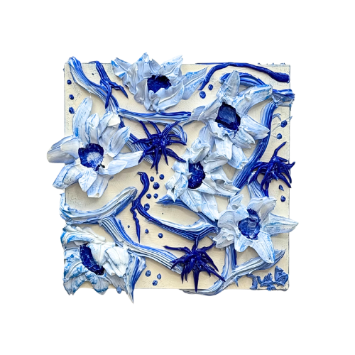 16 BLUE FLORAL SMALL 12X12 | DECK THE WALLS 1125