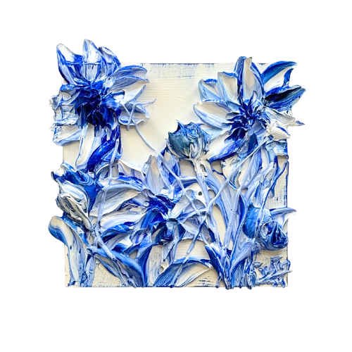 17 BLUE SUNFLOWER SMALL 12X12 | DECK THE WALLS 1125