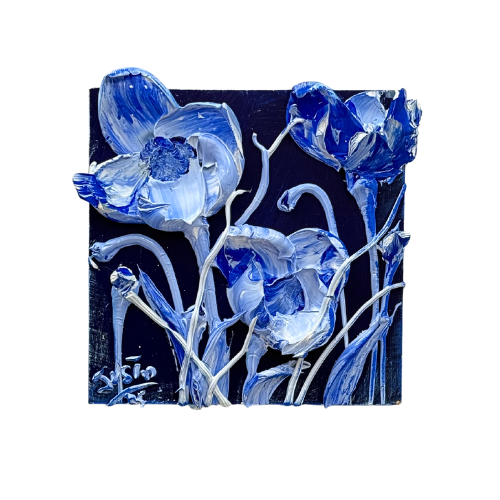 18 BLUE FLORAL SMALL 12X12 | DECK THE WALLS 1125