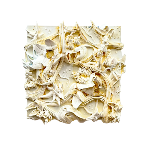 28 WHITE FLORAL SMALL 12X12 | DECK THE WALLS 1125