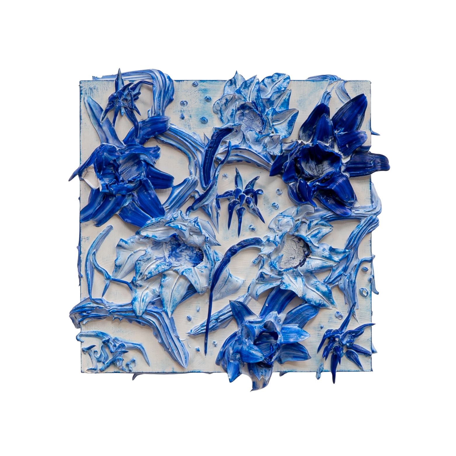 35 BLUE FLORAL SMALL 12X12 | DECK THE WALLS 1125