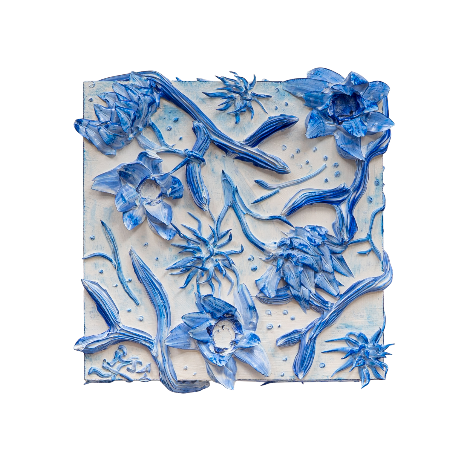 38 BLUE FLORAL SMALL 12X12 | DECK THE WALLS 1125