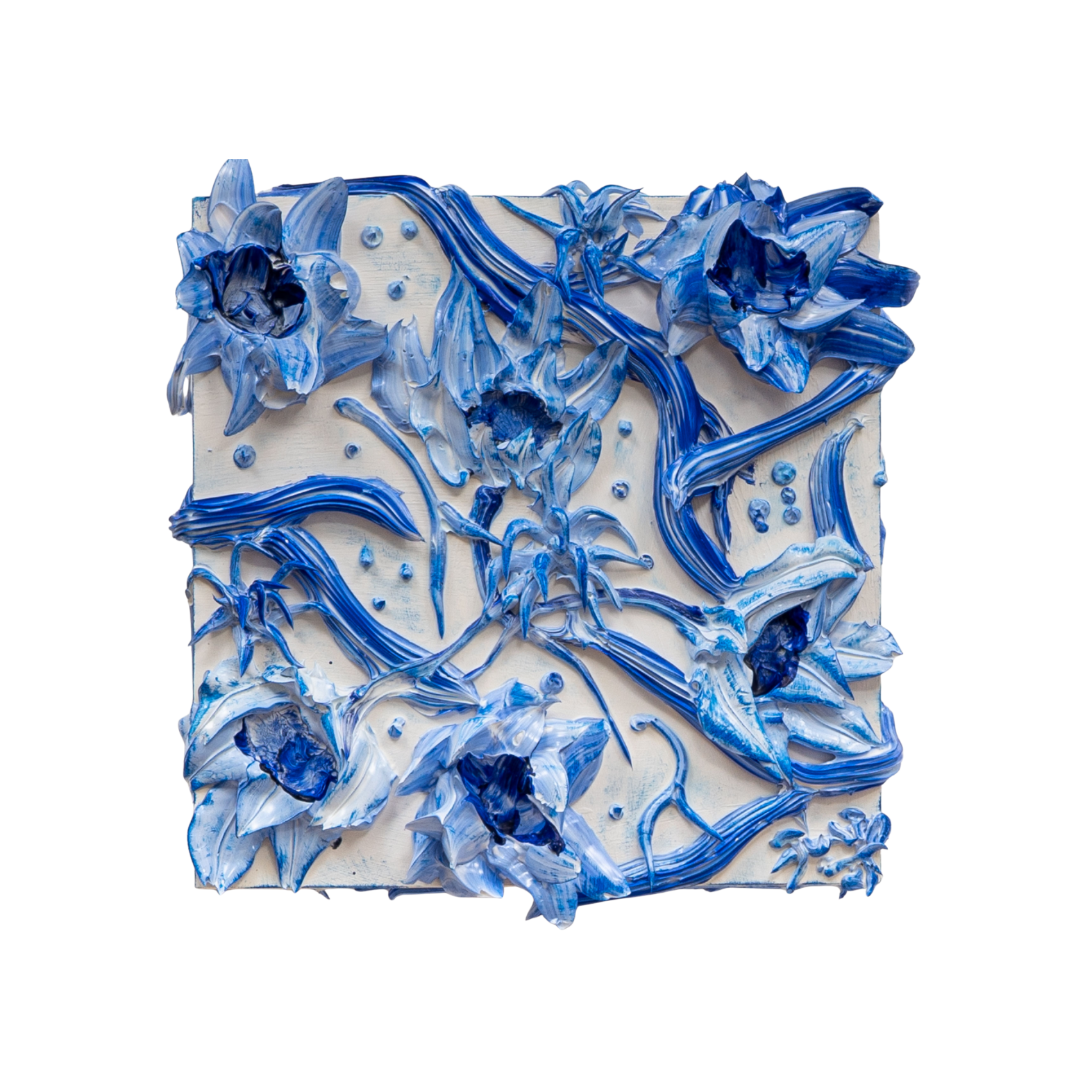 39 BLUE FLORAL SMALL 12X12 | DECK THE WALLS 1125