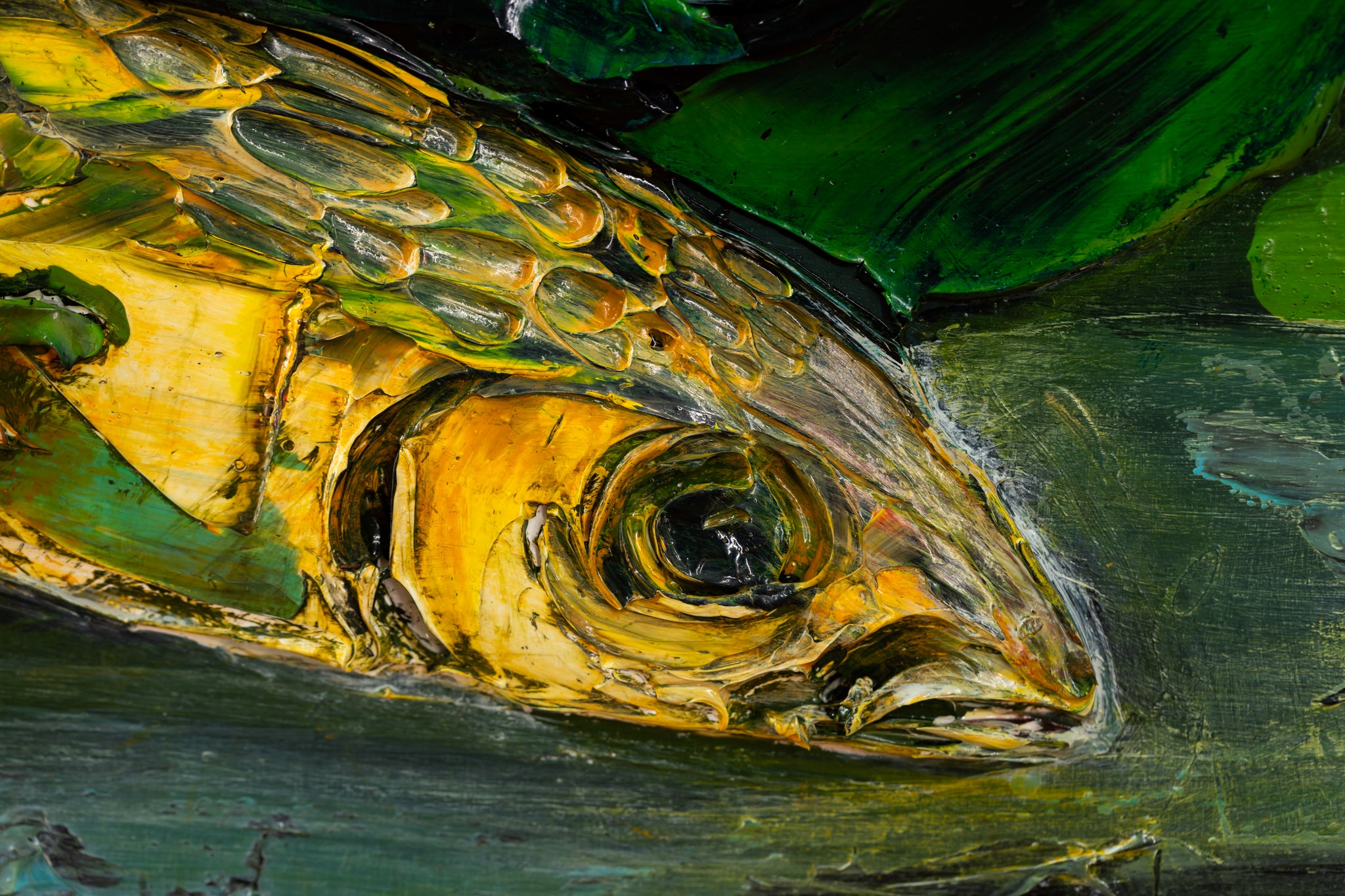 Citrus Fish with Red Wine - Floral Vase Still Life 36x36