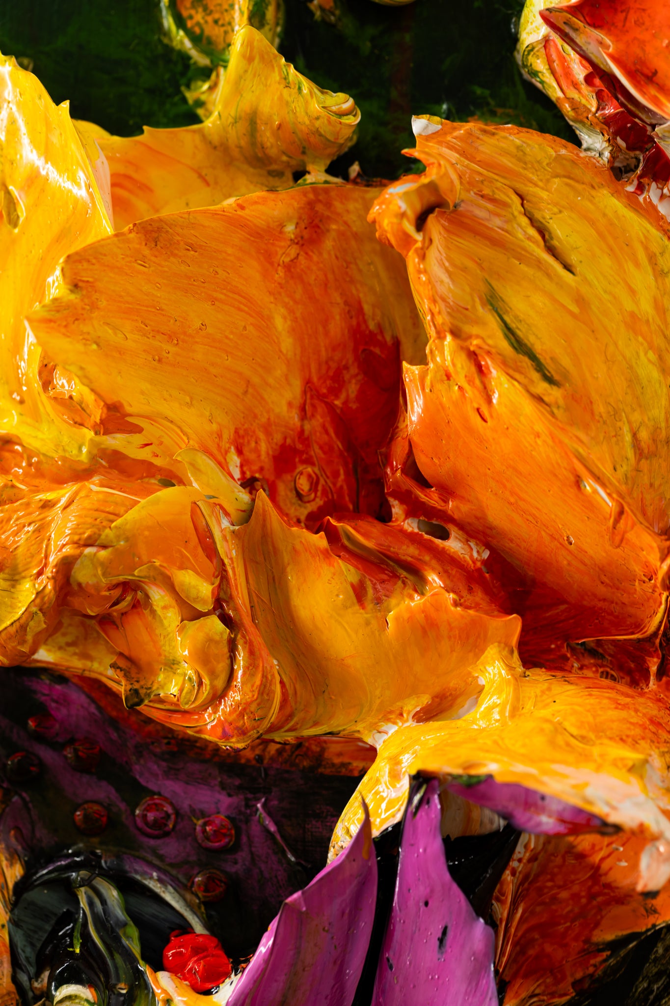 Citrus Fish with Red Wine - Floral Vase Still Life 36x36