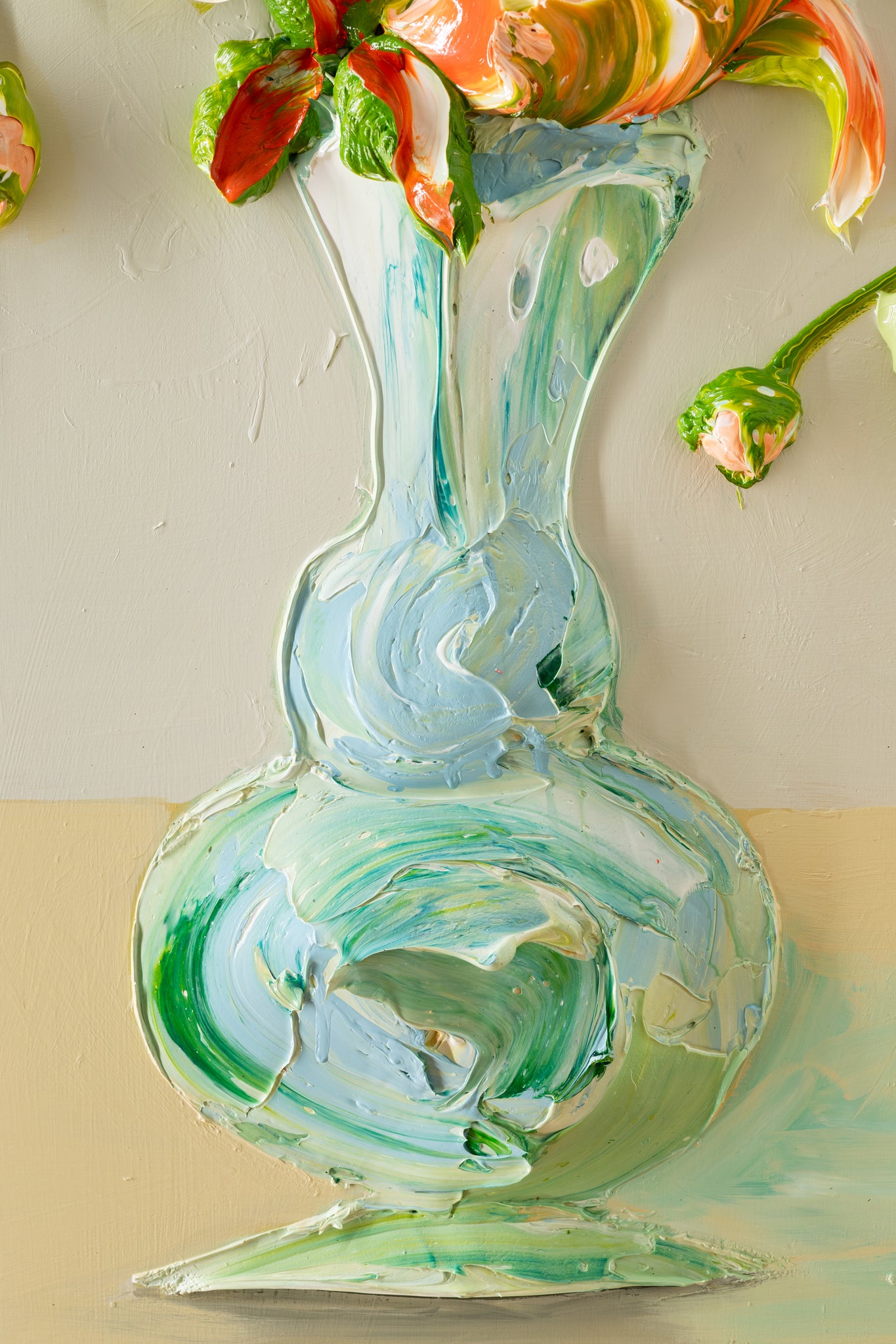 DCWAF SILENT AUCTION SATURDAY 4/26/25 - Flora Fortuna Floral Vase Still Life 48x48
