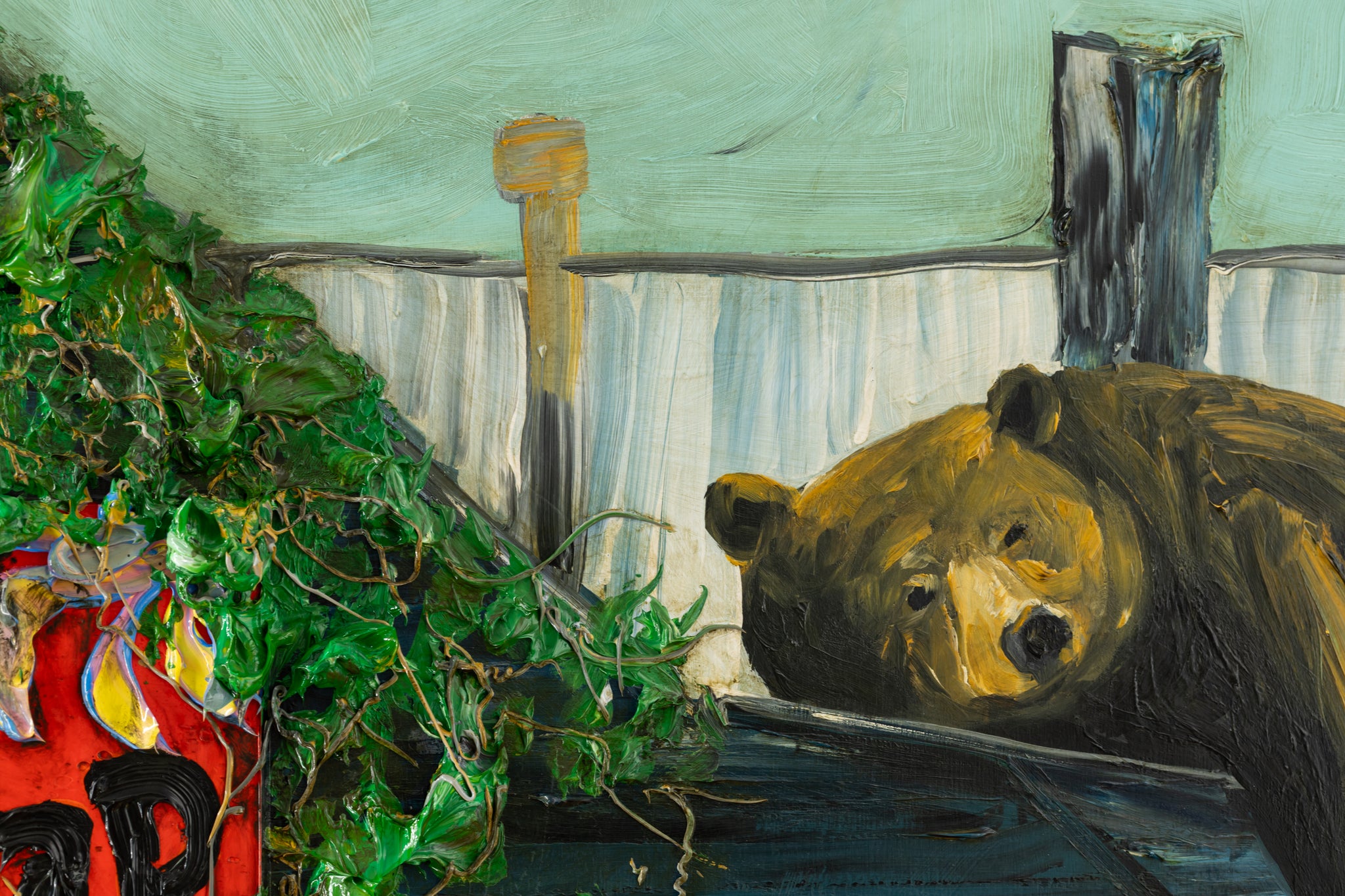 Red Bar Bear 40x30