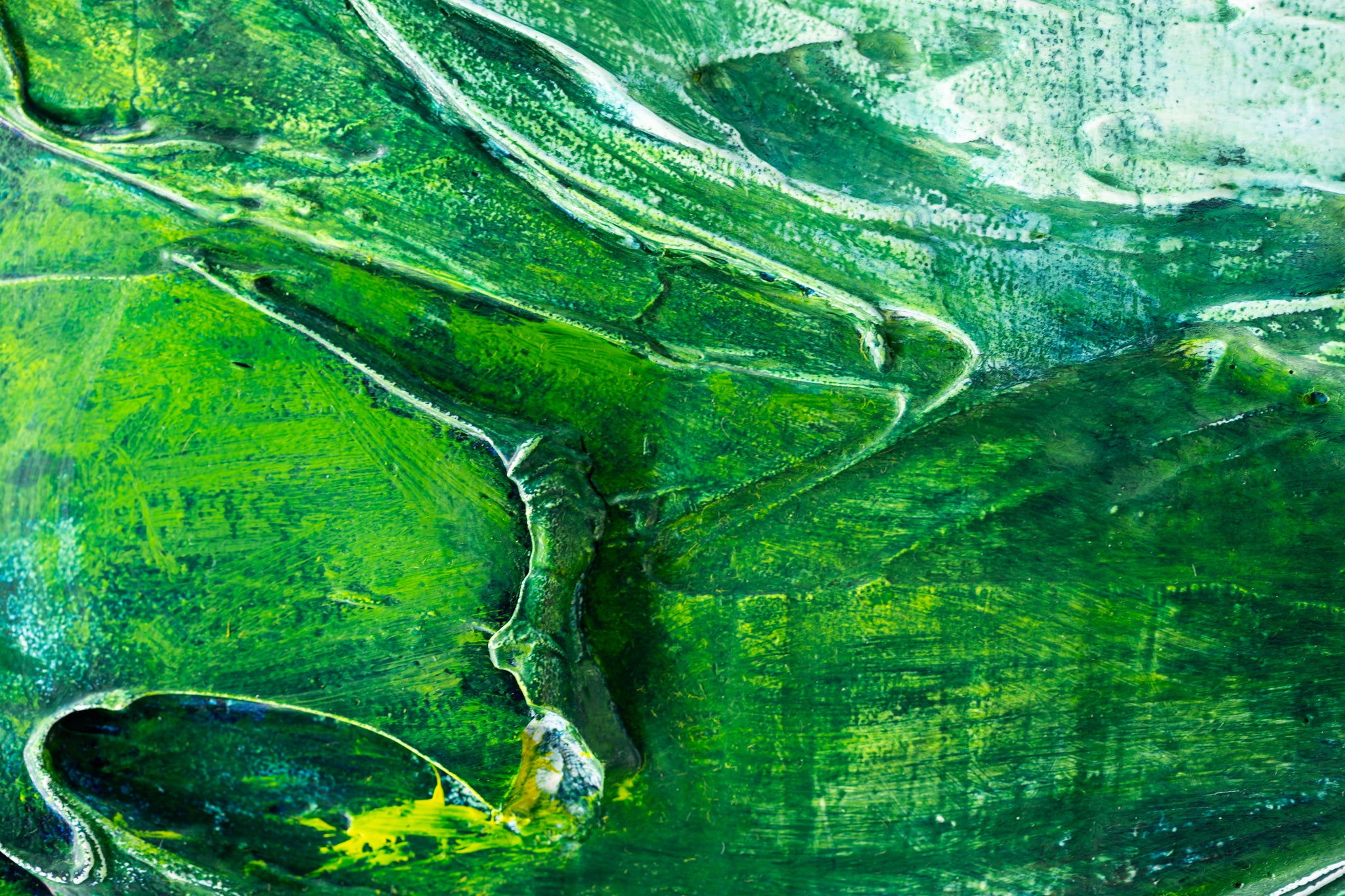 Blue Green Mountainscape, 40x30