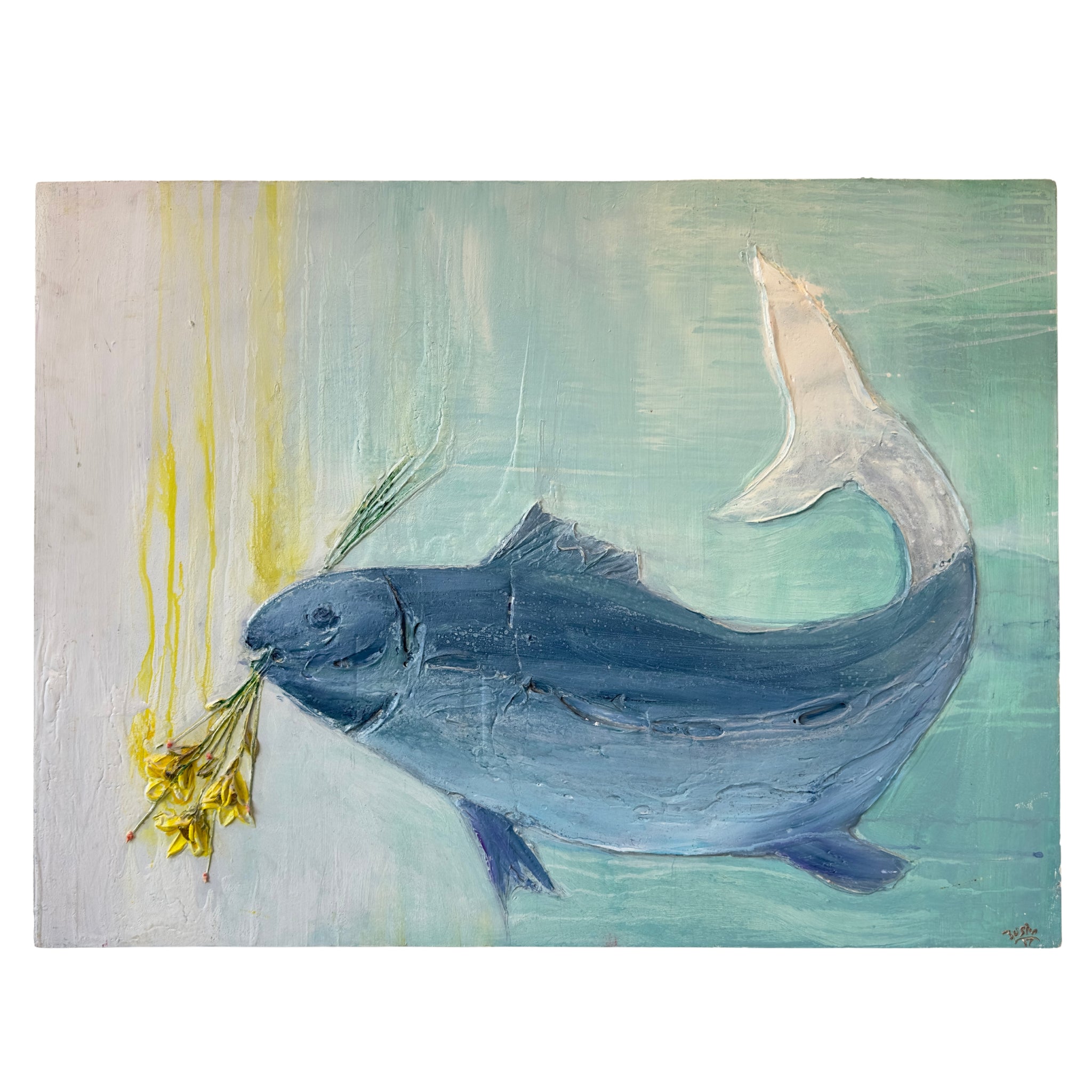 LOT 39 - Fish and Bouquet, 40x30