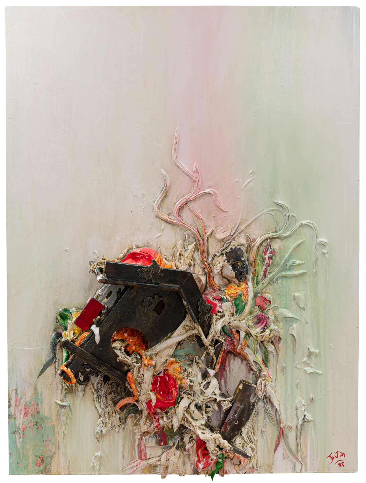 Cuckoo Time / Abstract Mix Media 2025