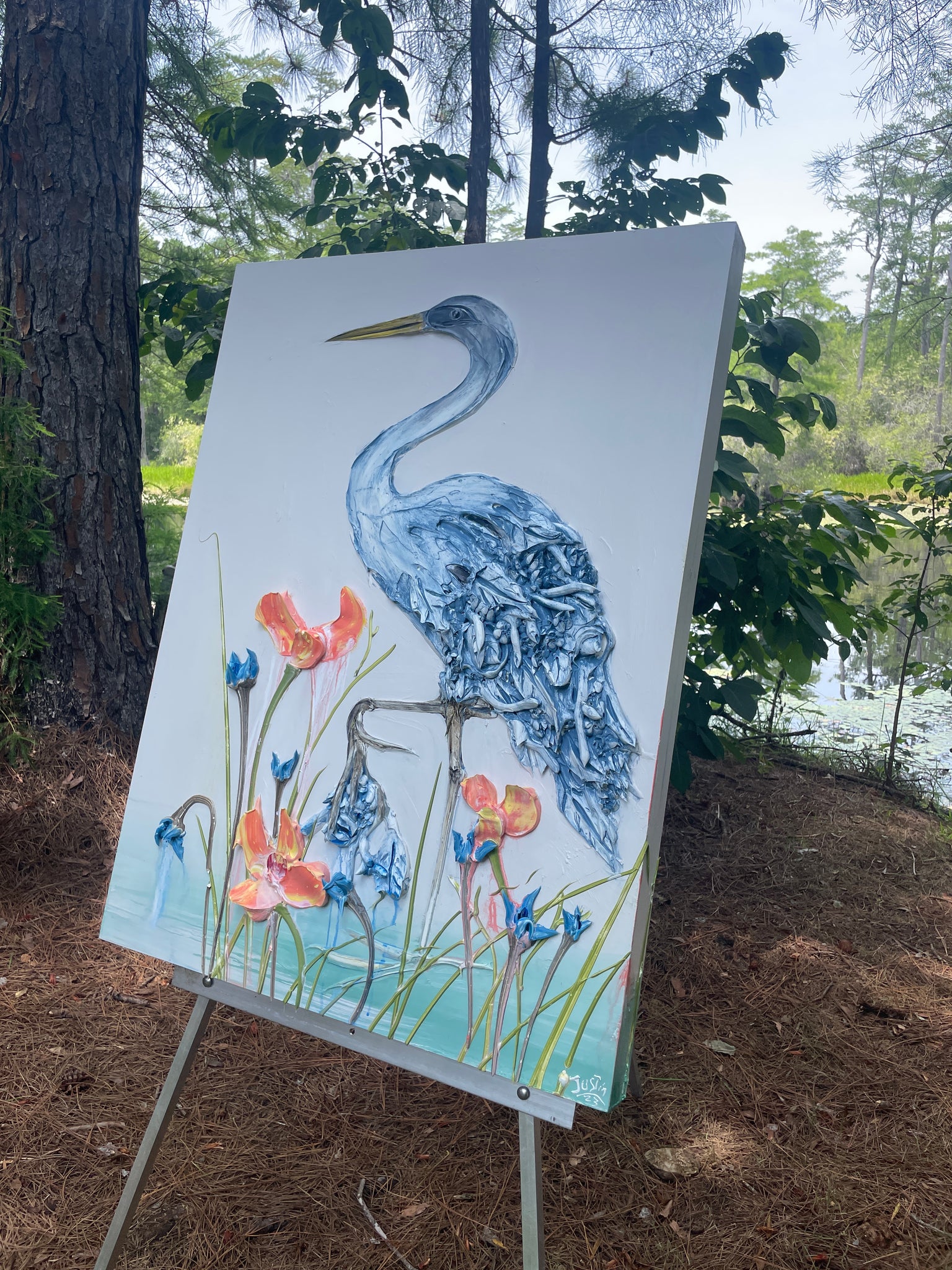 Garden Heron, 30x40